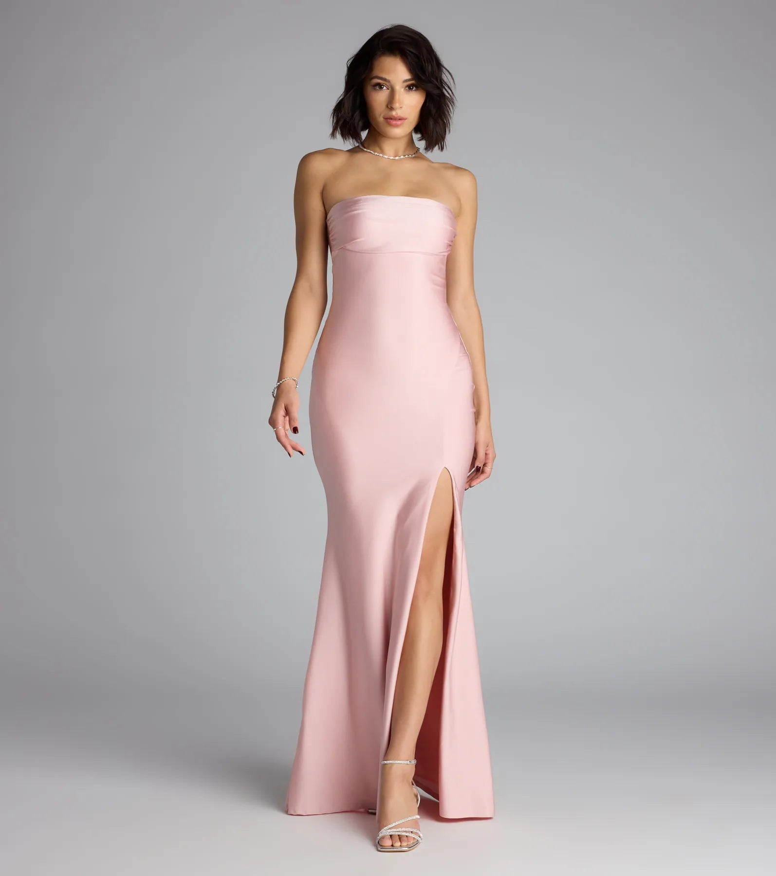 Cheryl Strapless Slit Mermaid Formal Dress - Image 29