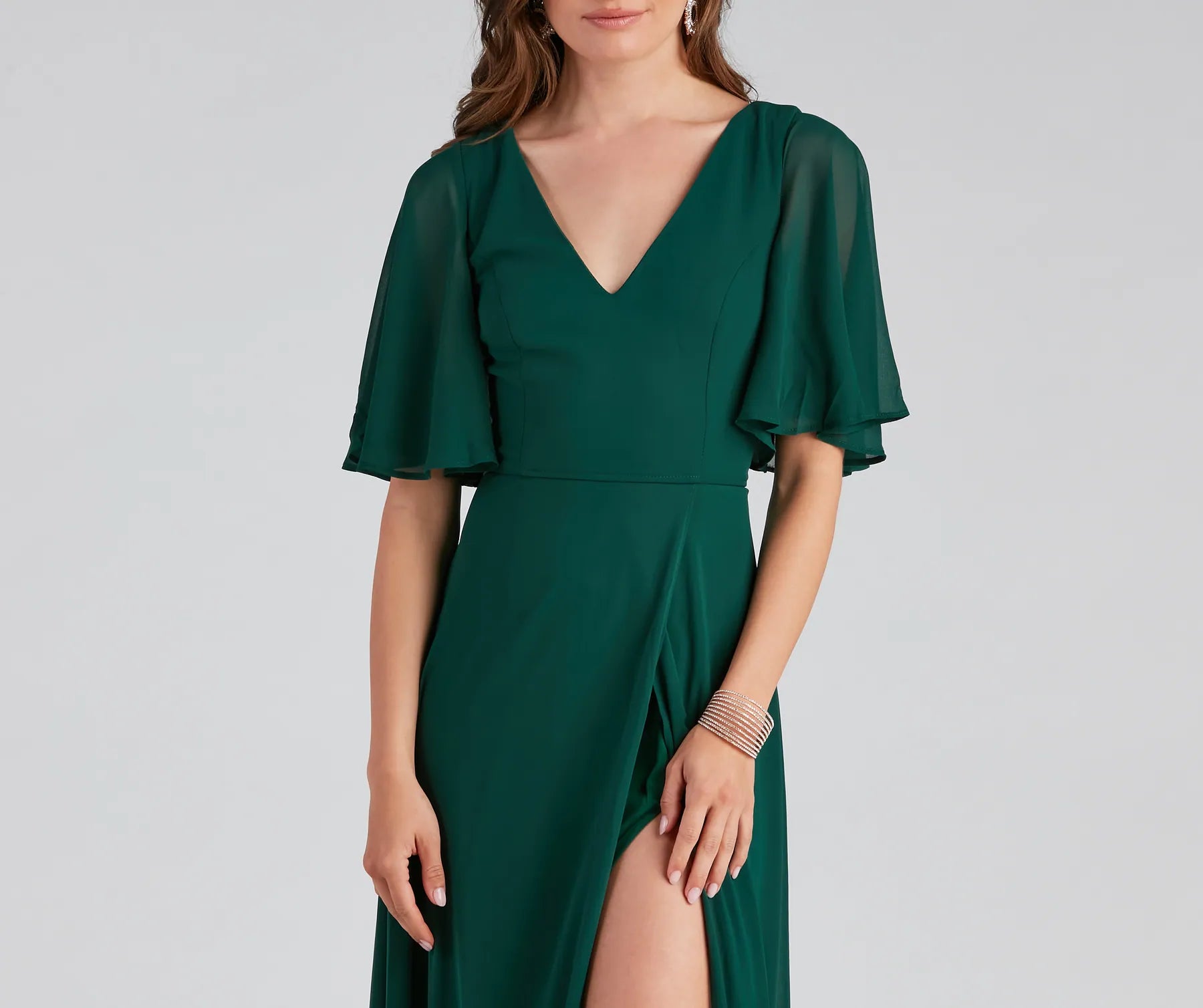Greta Formal High Slit Chiffon Dress - Image 12