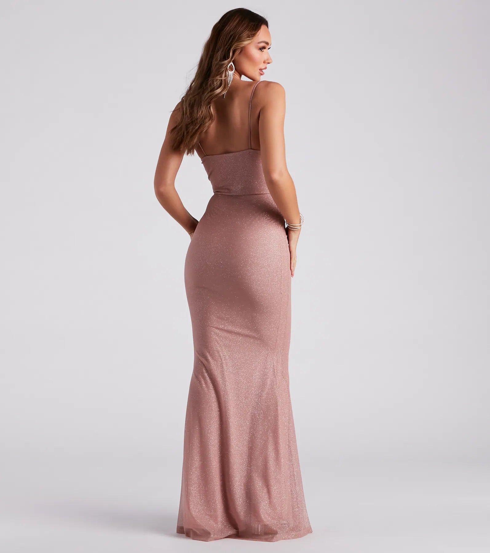 Addison Glitter Mesh Formal Dress - Image 14