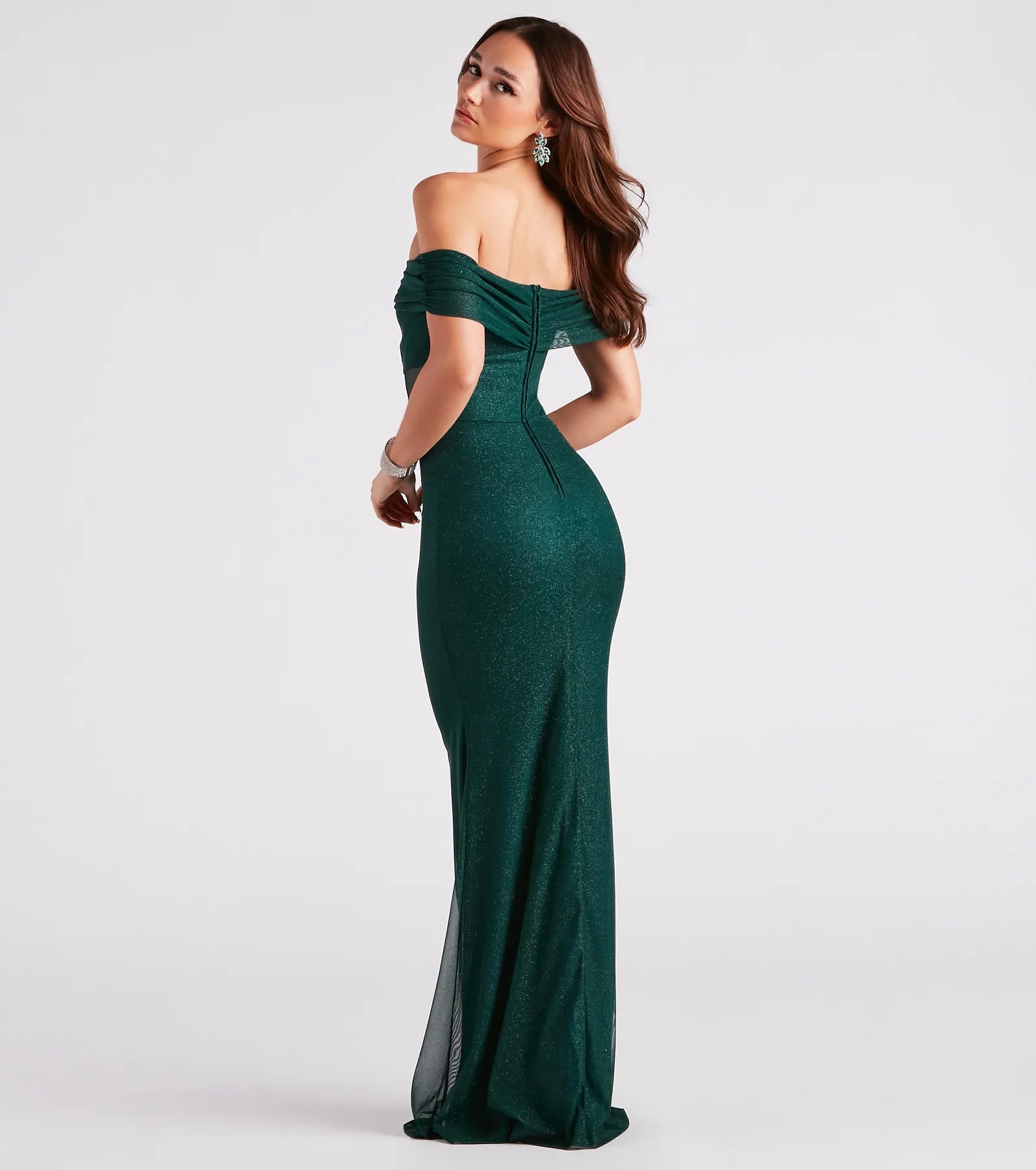 Alice Formal Glitter Off The Shoulder Dress - Image 6