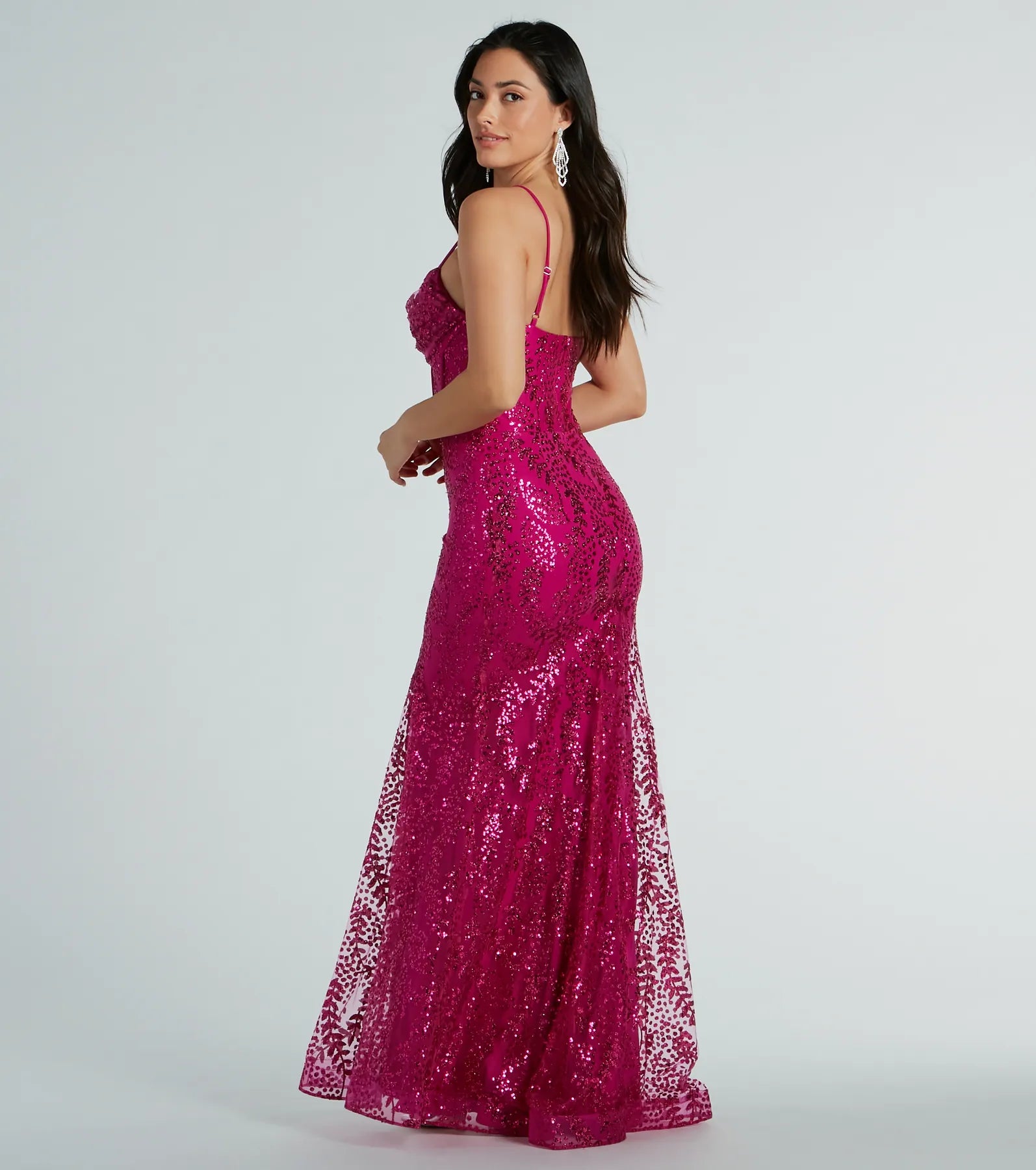 Anna Bustier Mermaid Glitter Sequin Formal Dress - Image 7