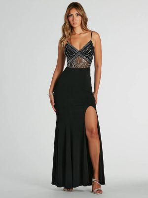 Josephine V-Neck Rhinestone Mermaid Formal Dress
