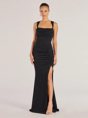 Drew Open Back Glitter Mermaid Dress