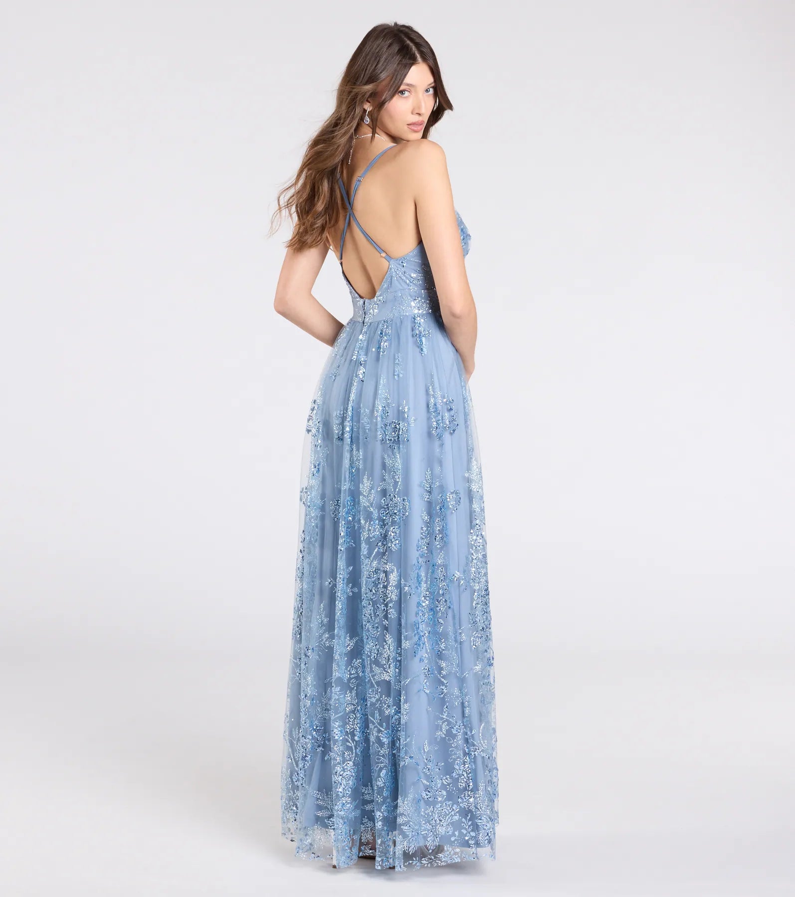Ayva A-Line Glitter Sequin Tulle Formal Dress - Image 10