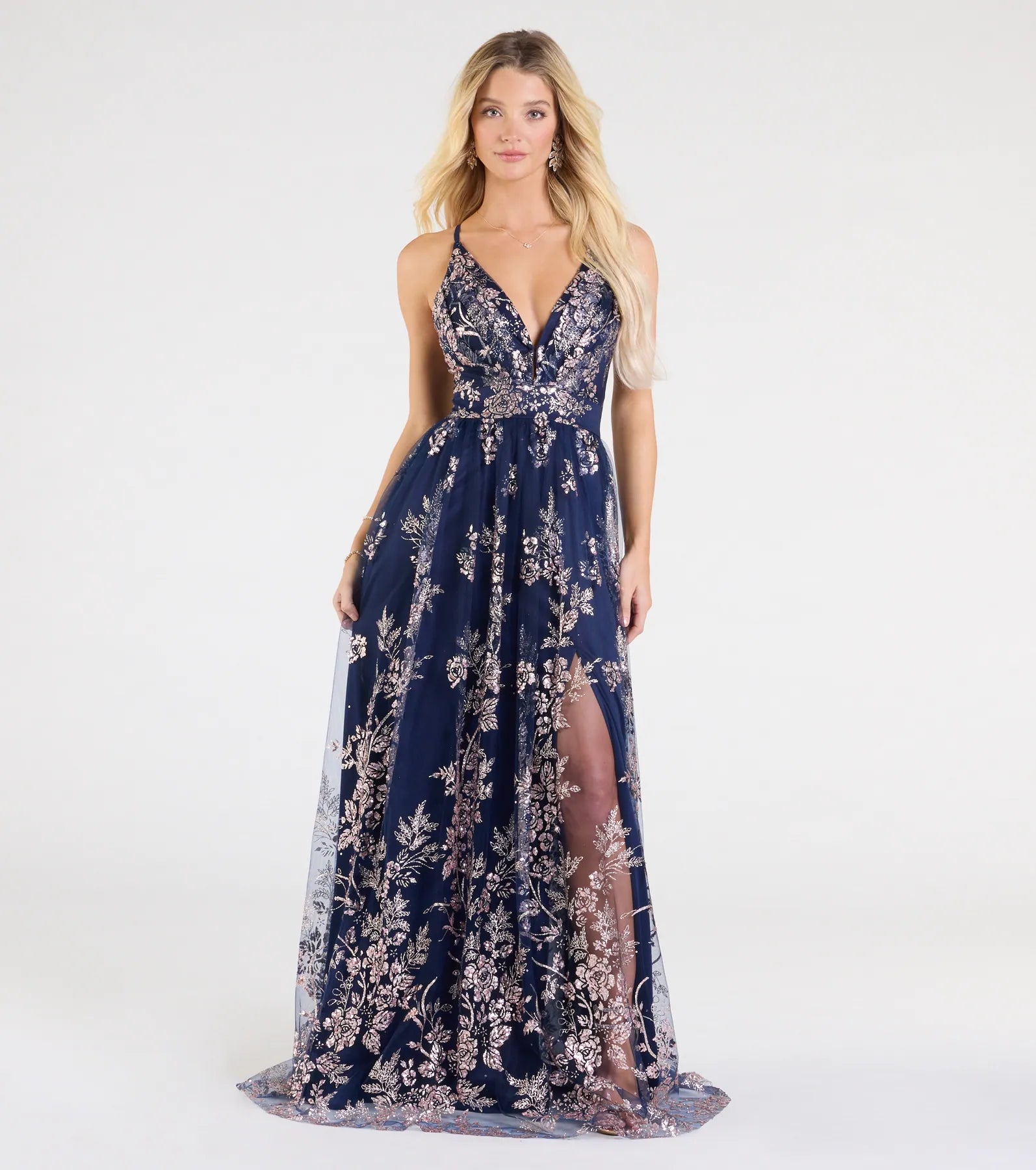 Ayva A-Line Glitter Sequin Tulle Formal Dress - Image 13