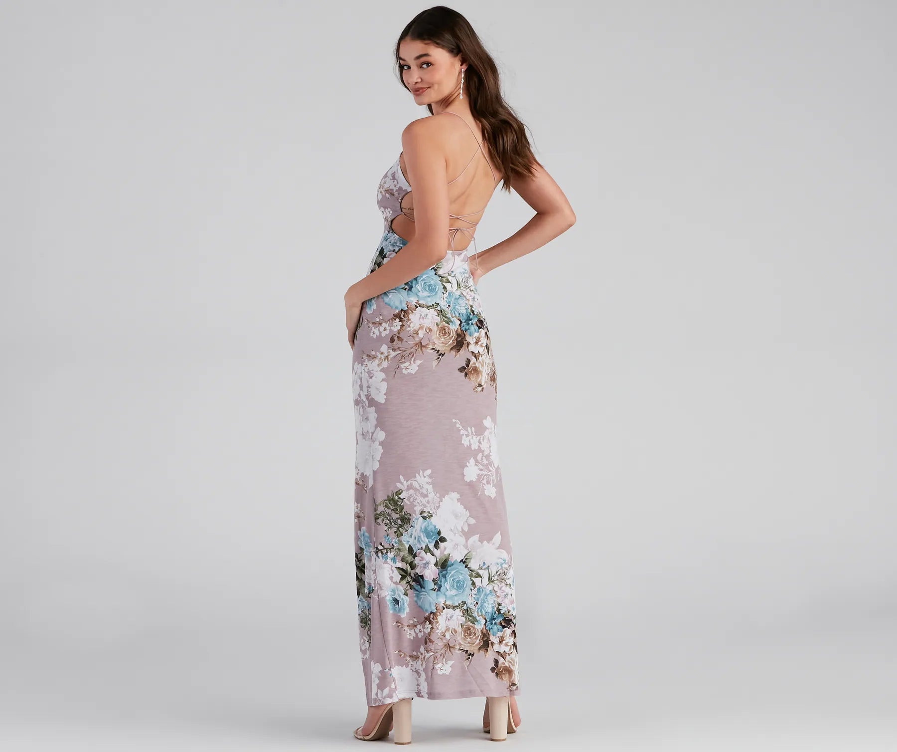 Blooming Floral Knit Maxi Dress - Image 2
