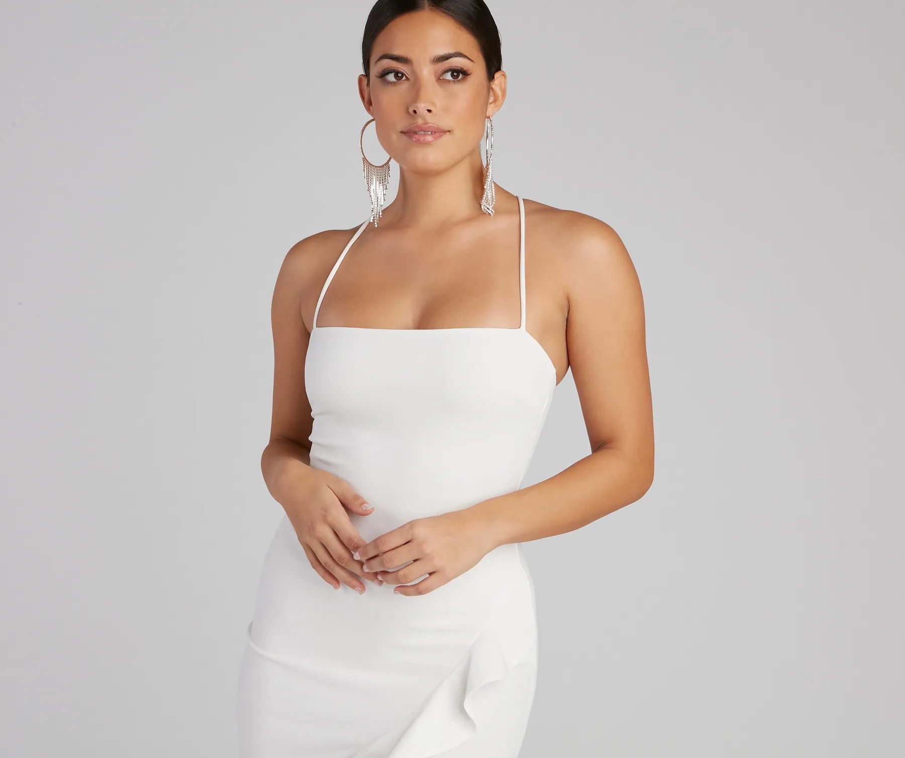 Add Some Flair Ruffle Detail Midi Dress - Image 9