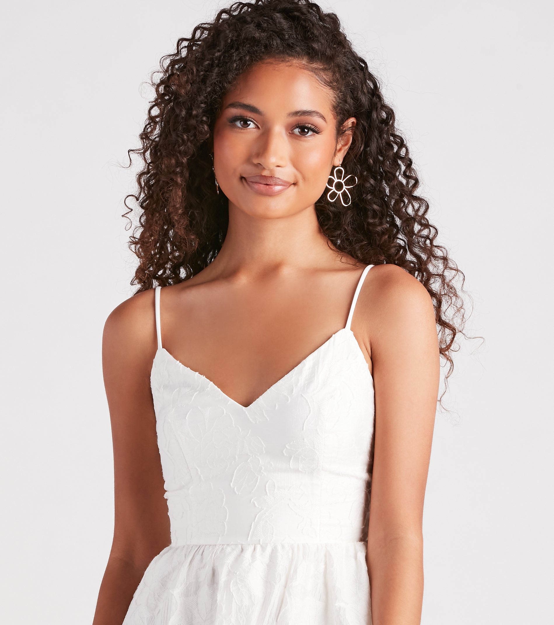 Love Letters Floral Chiffon Skater Dress - Image 8