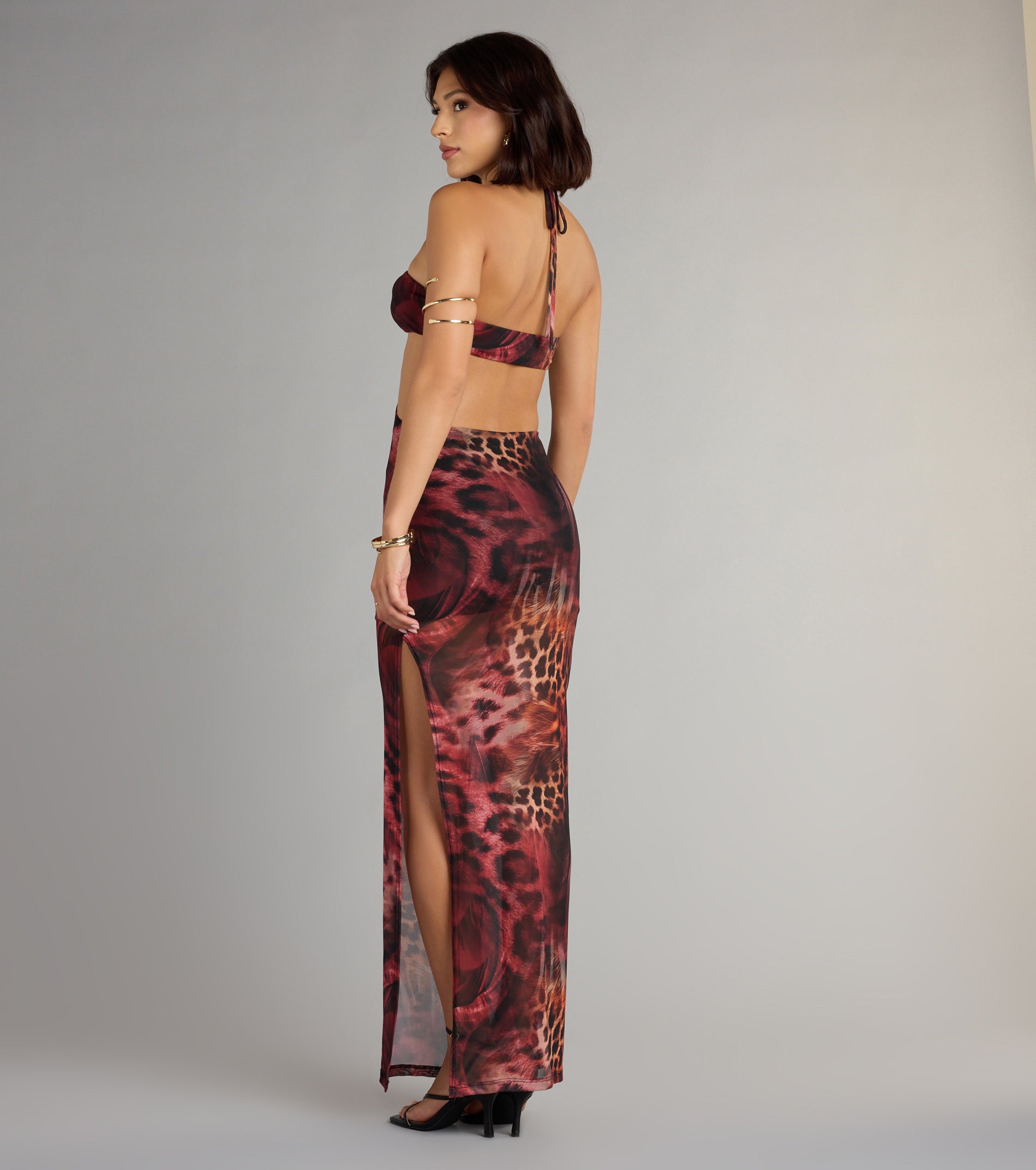 Untamed Allure Animal Print Cutout Maxi Dress - Image 2