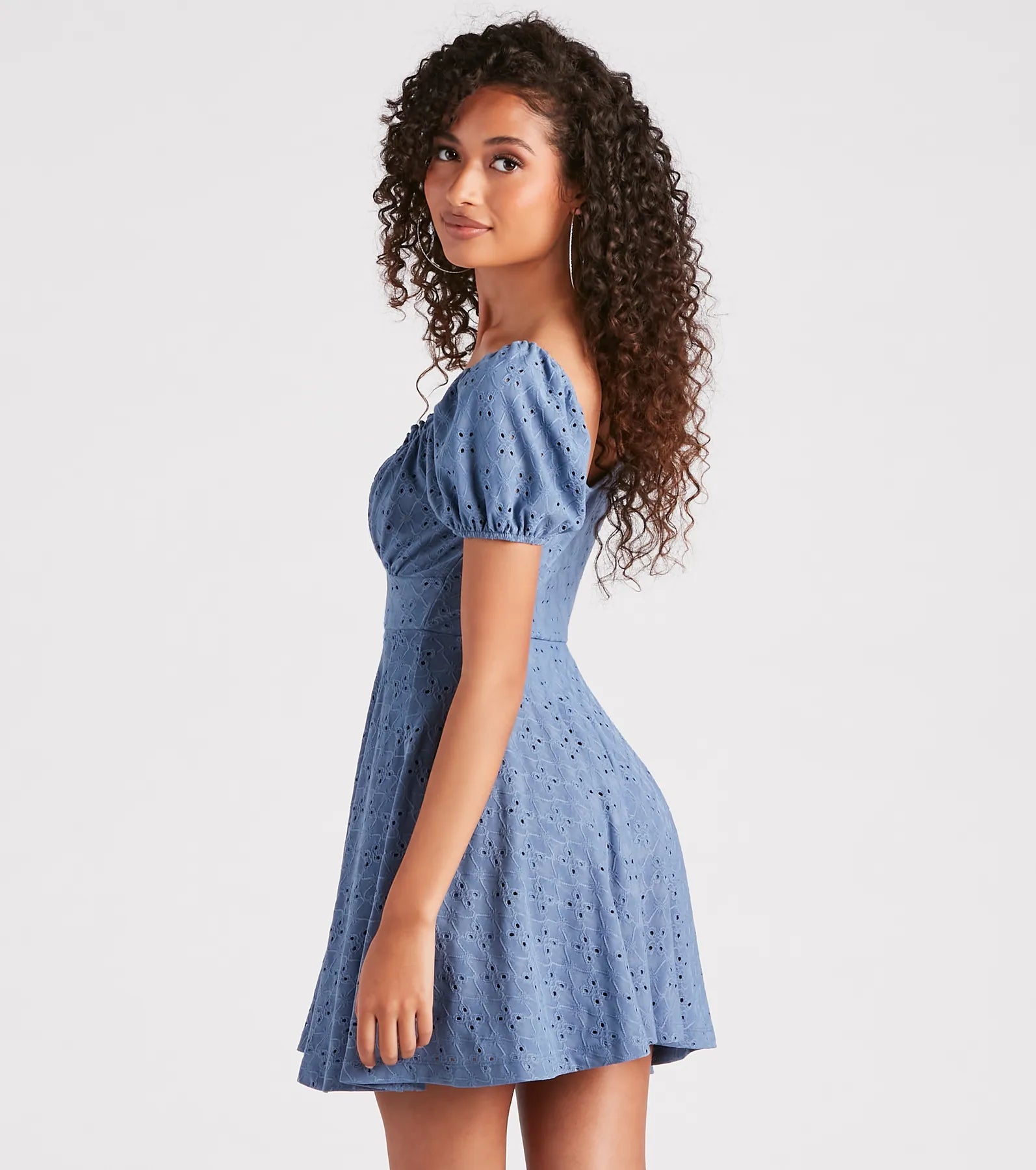 Sweet As Me Eyelet Lace Skater Dress - Image 6