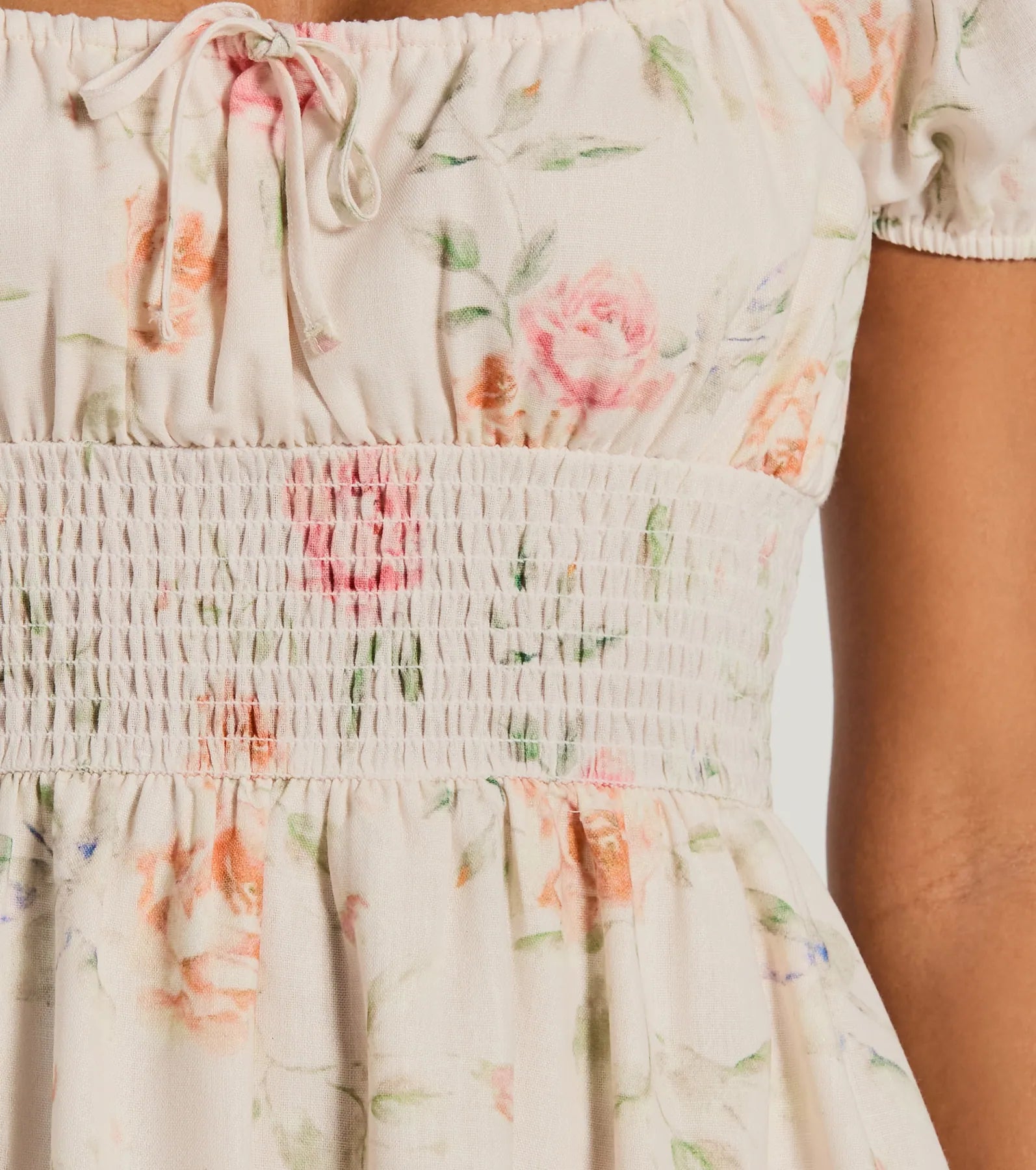Sure To Love Floral Woven Puff-Sleeve Skater Dress - Image 4