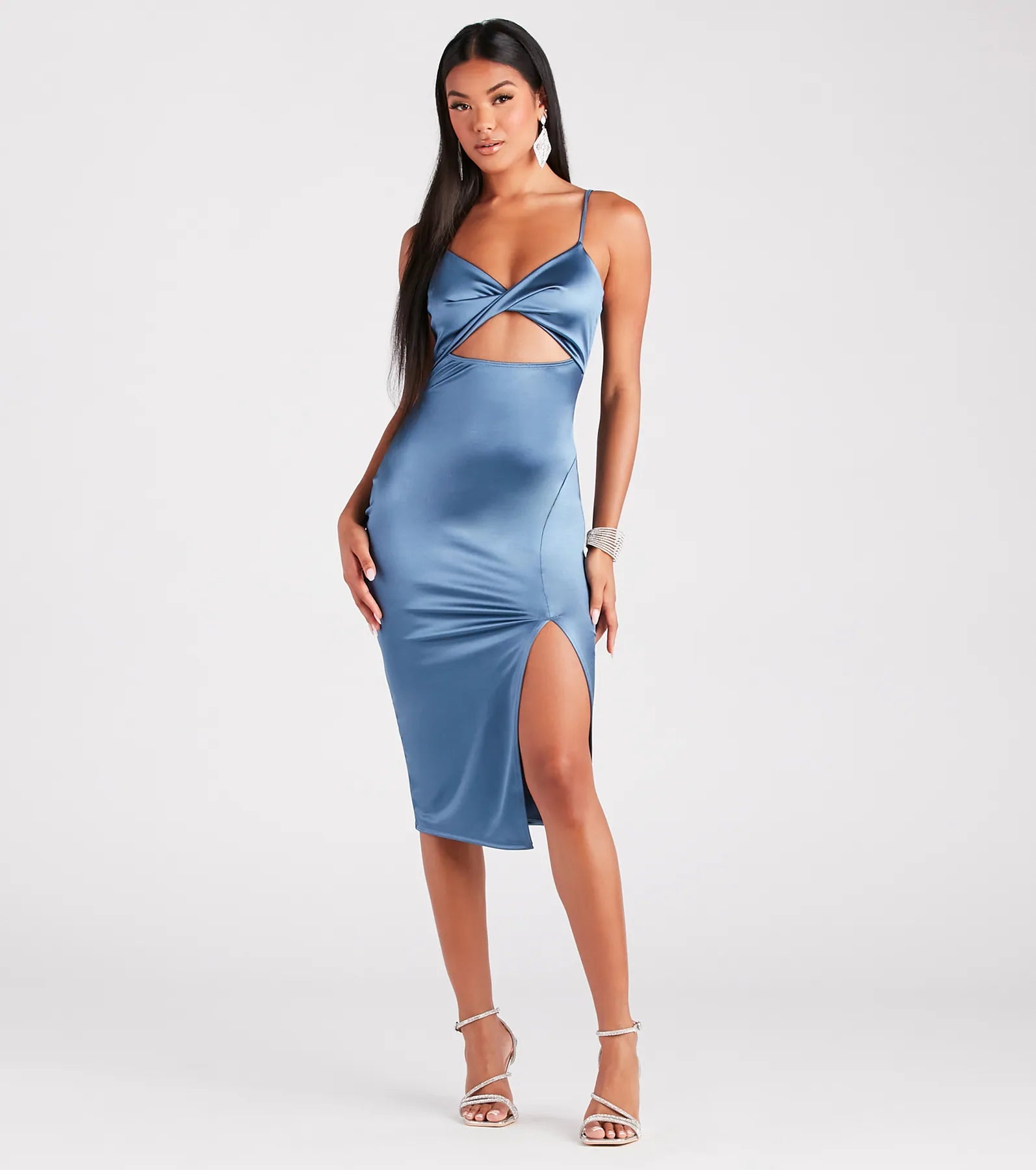 Stunning Sleek Style Midi Dress - Image 9