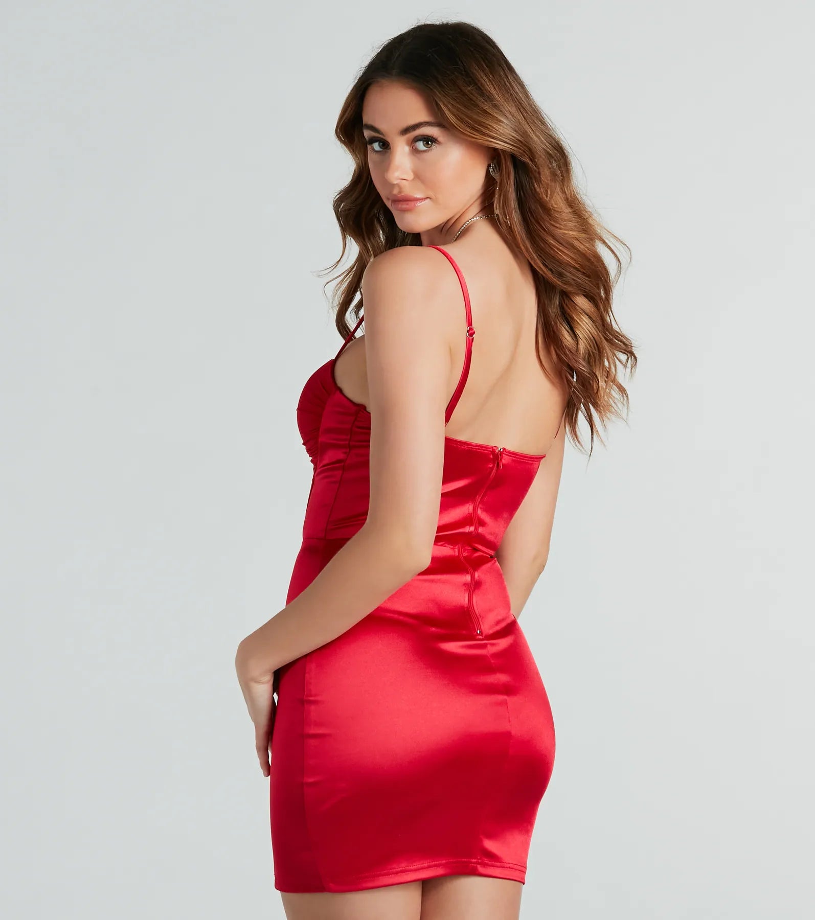 Snatched Style Satin Corset Mini Dress - Image 2