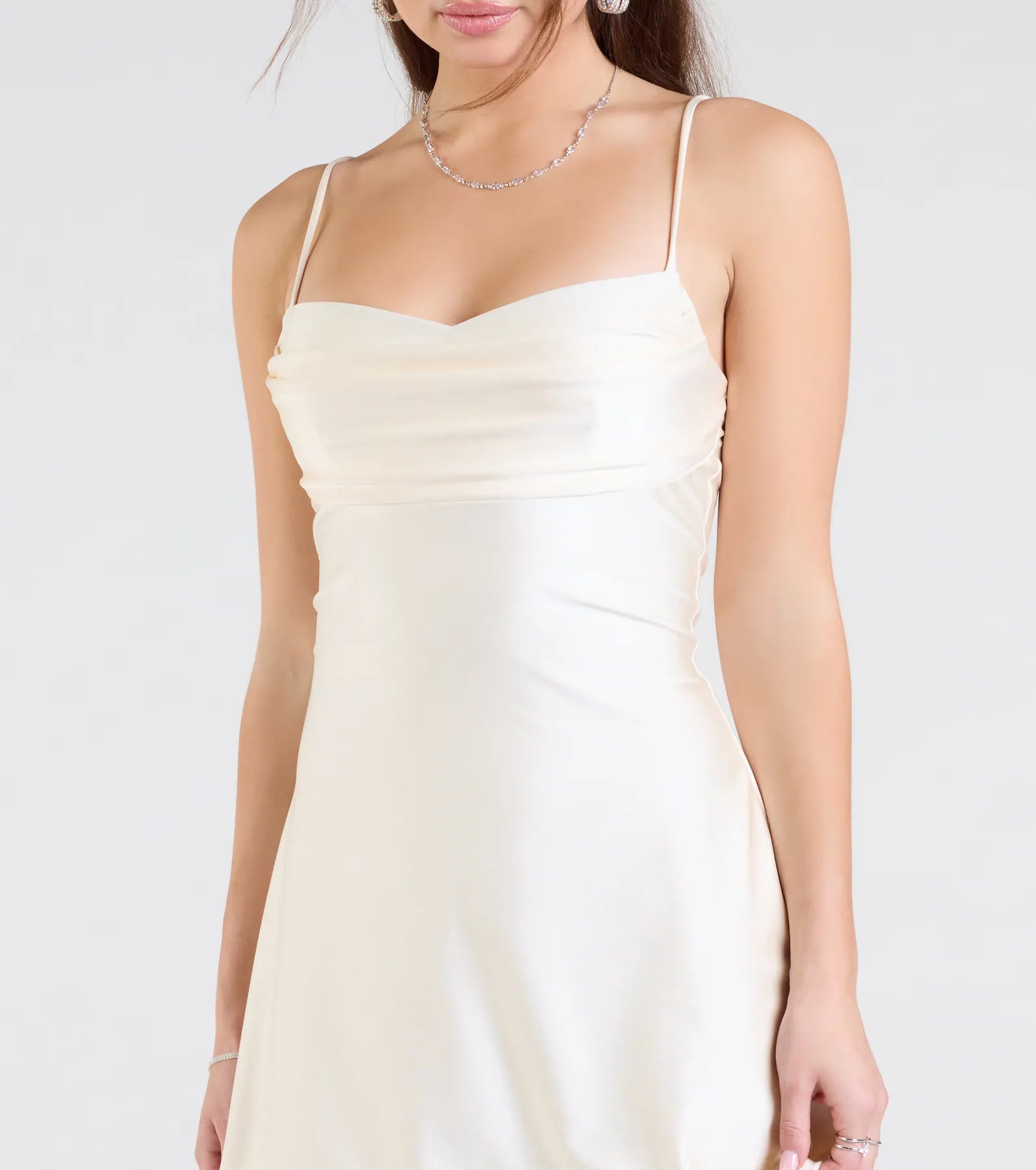 Sleek Sophistication A-Line Pleated Mini Dress - Image 11