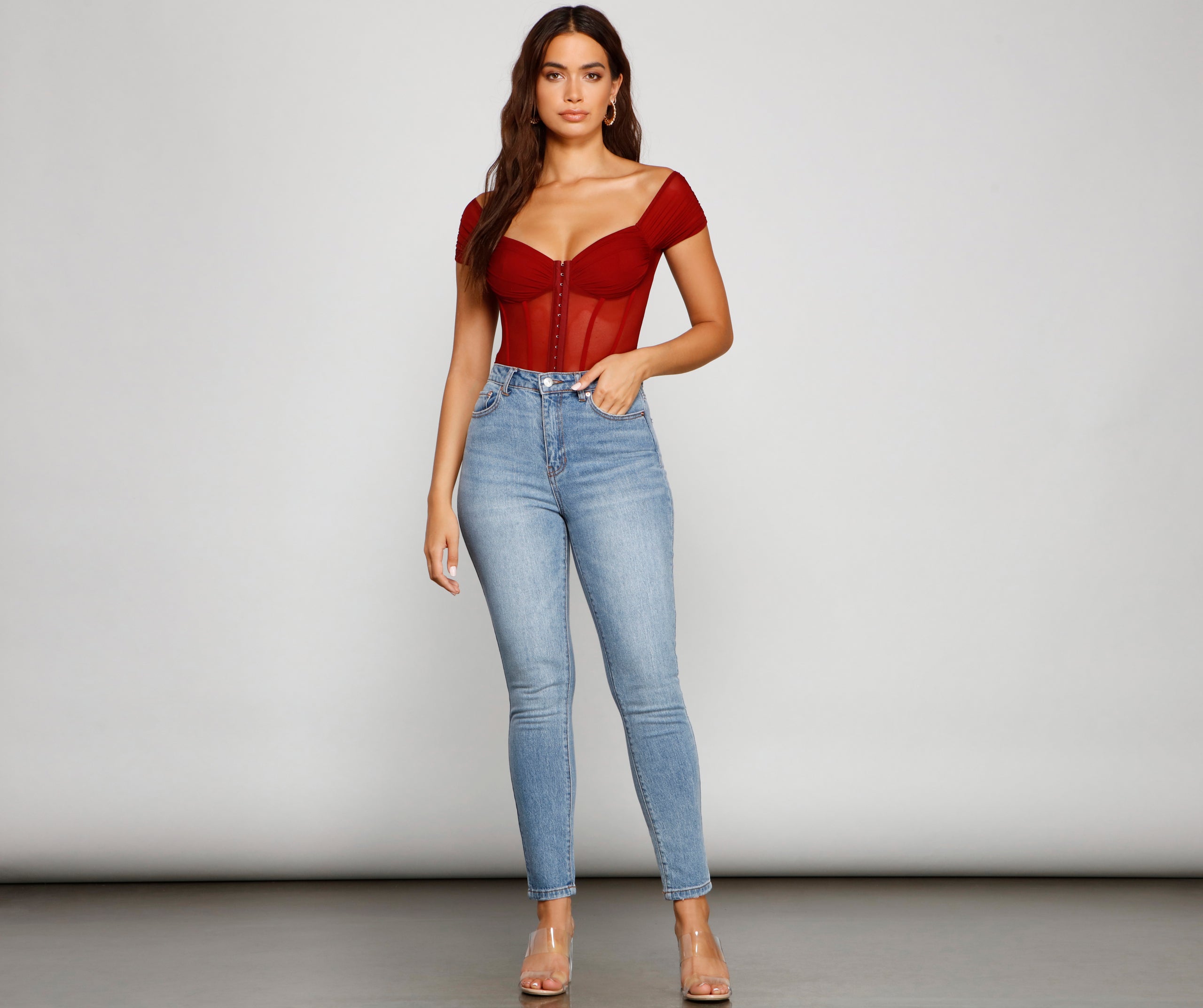 So Chic Mesh Bustier Bodysuit - Image 20