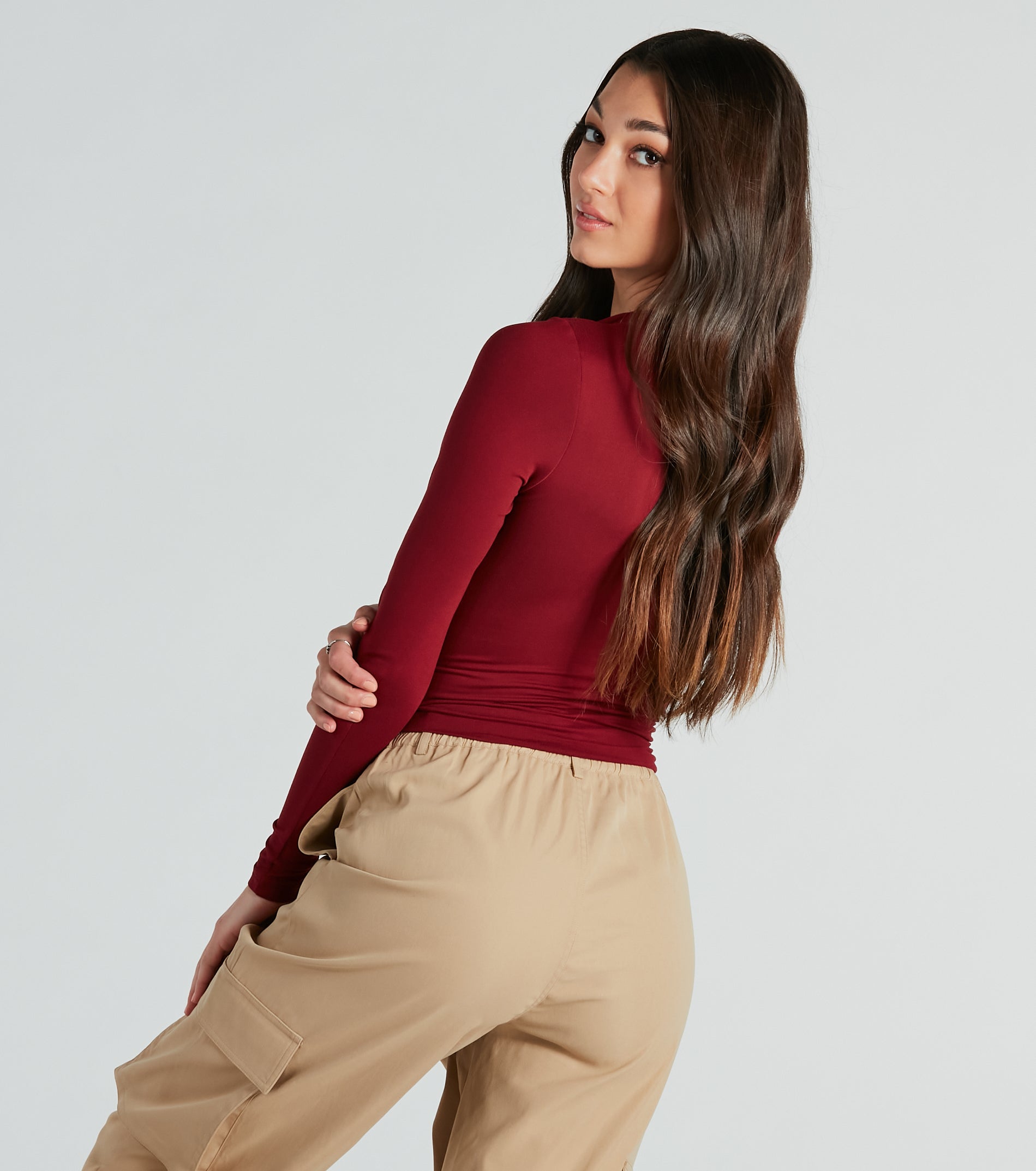 Cool-Girl Energy Cutout Long Sleeve Top - Image 3