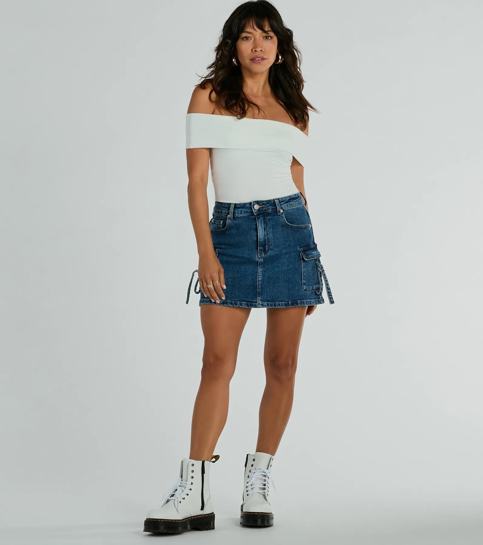 Spotted In Town Off-The-Shoulder Crop Top - Image 11