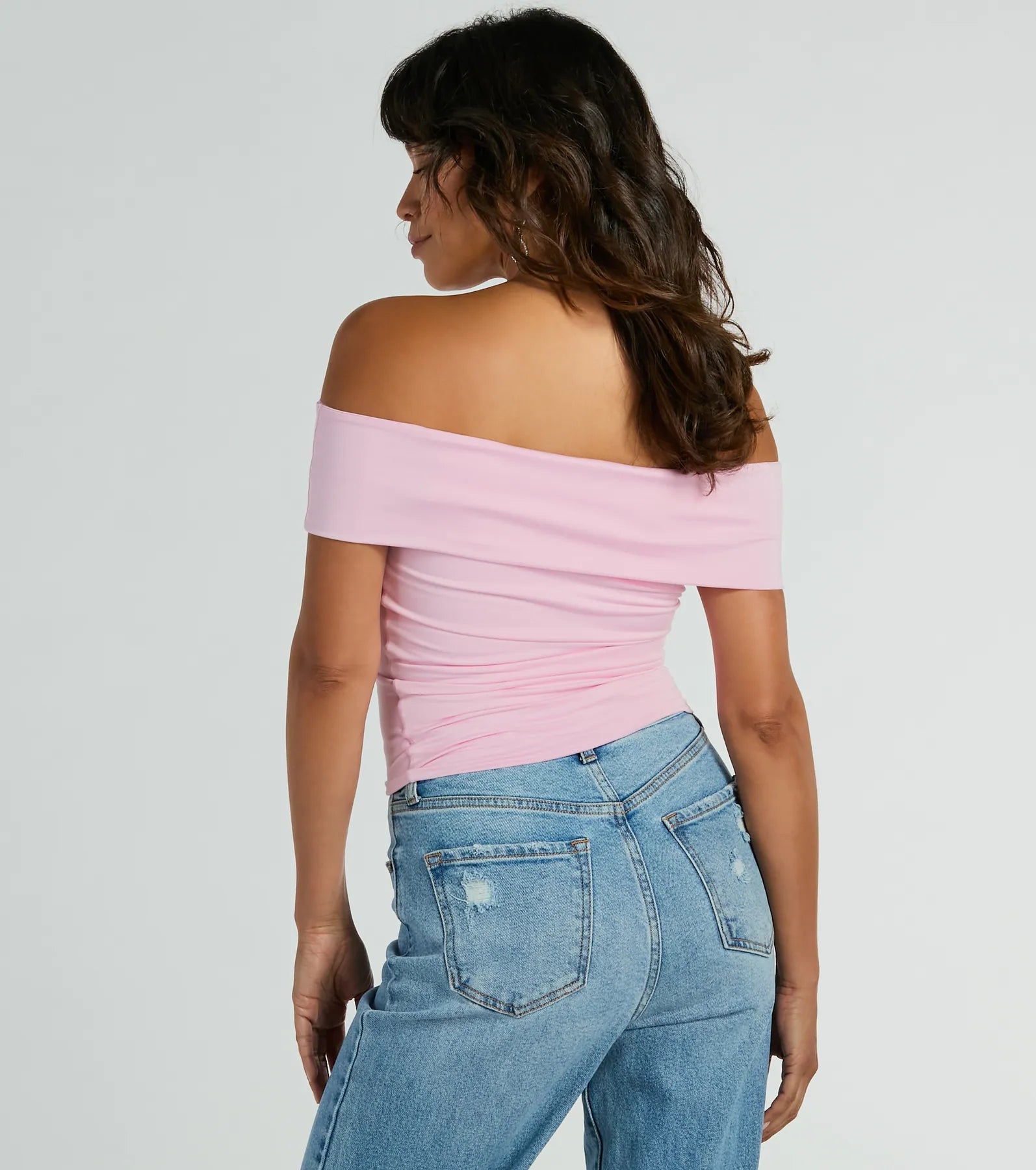 Spotted In Town Off-The-Shoulder Crop Top - Image 2