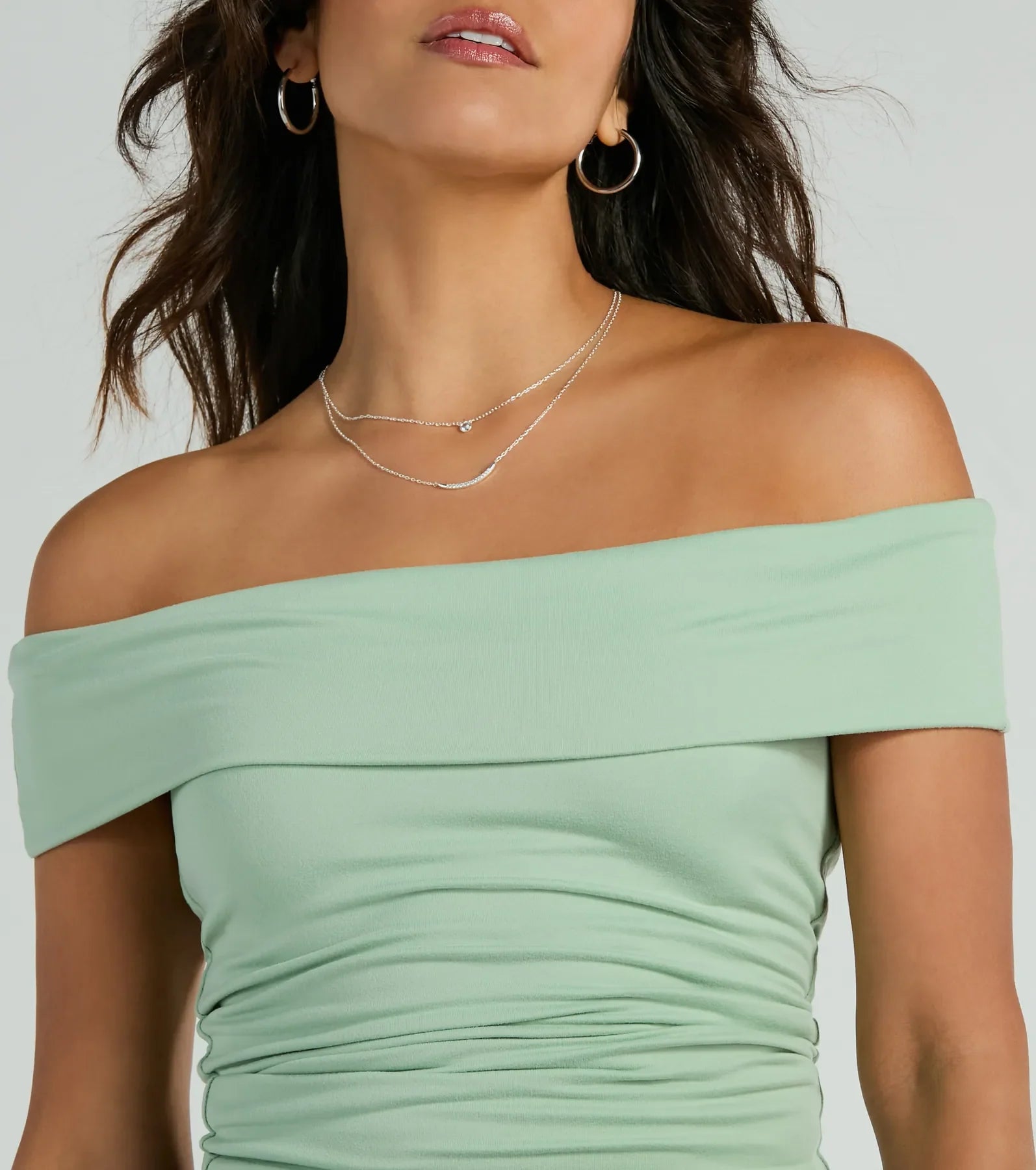 Spotted In Town Off-The-Shoulder Crop Top - Image 8