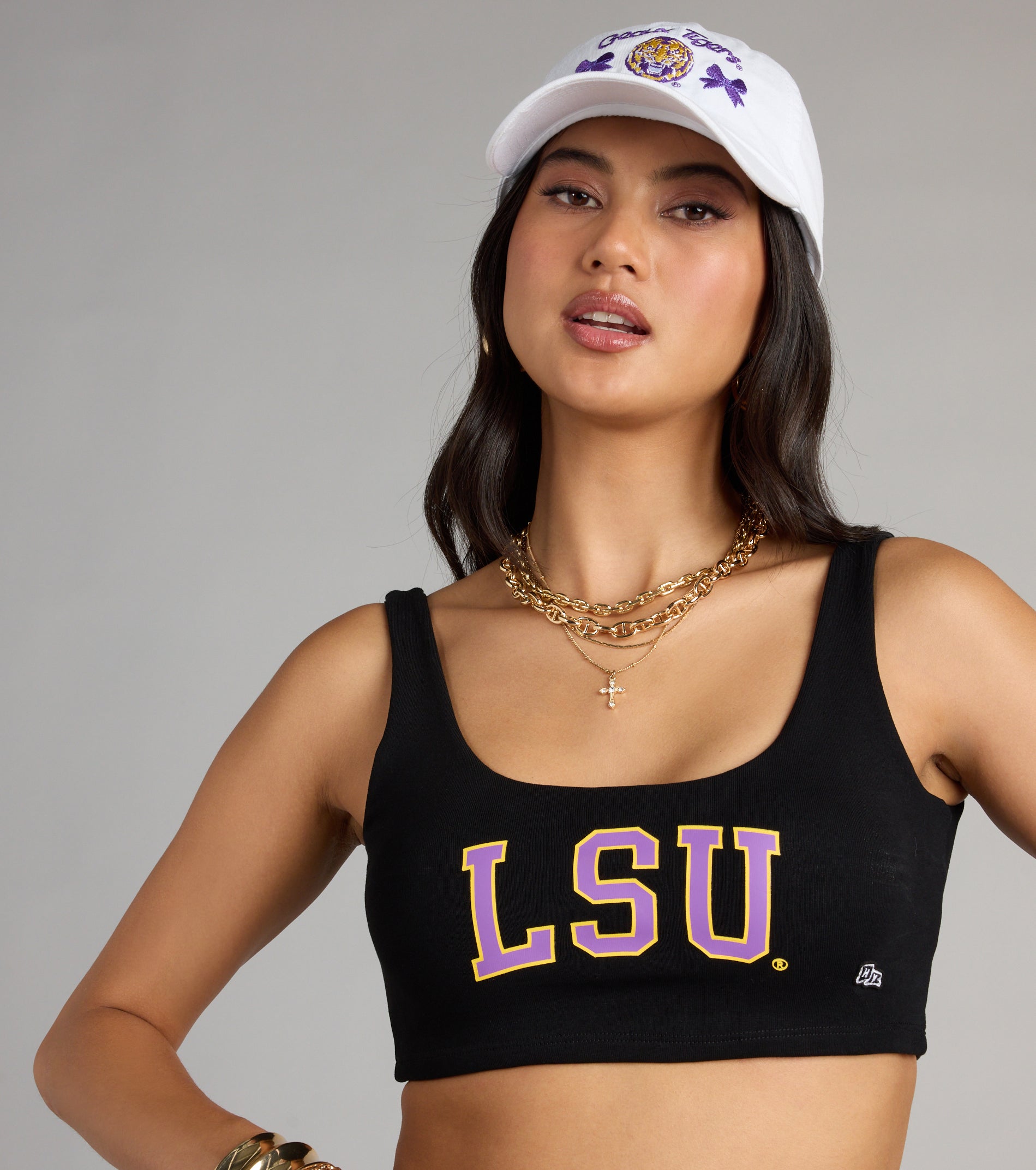 Study Break Slay LSU® Cropped Tank Top - Image 4
