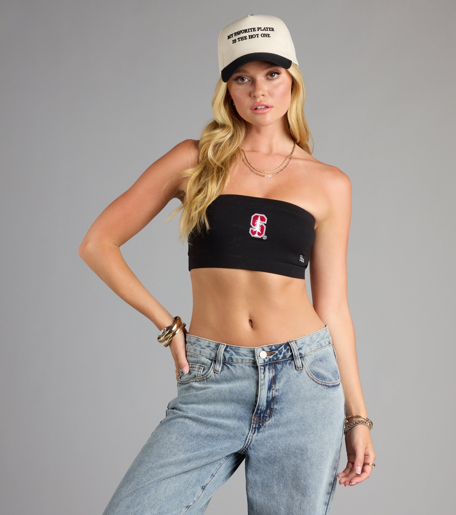 Cardinal Crush Stanford® Bandeau Crop Top - Image 4
