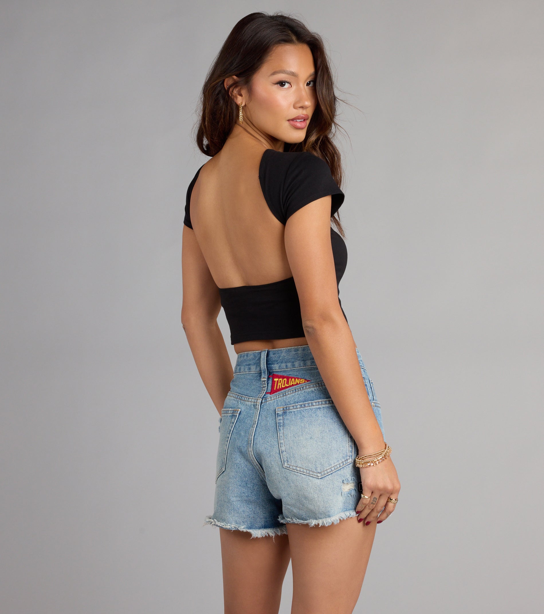 Fight On!® Flair USC® Open Back Crop Top - Image 2