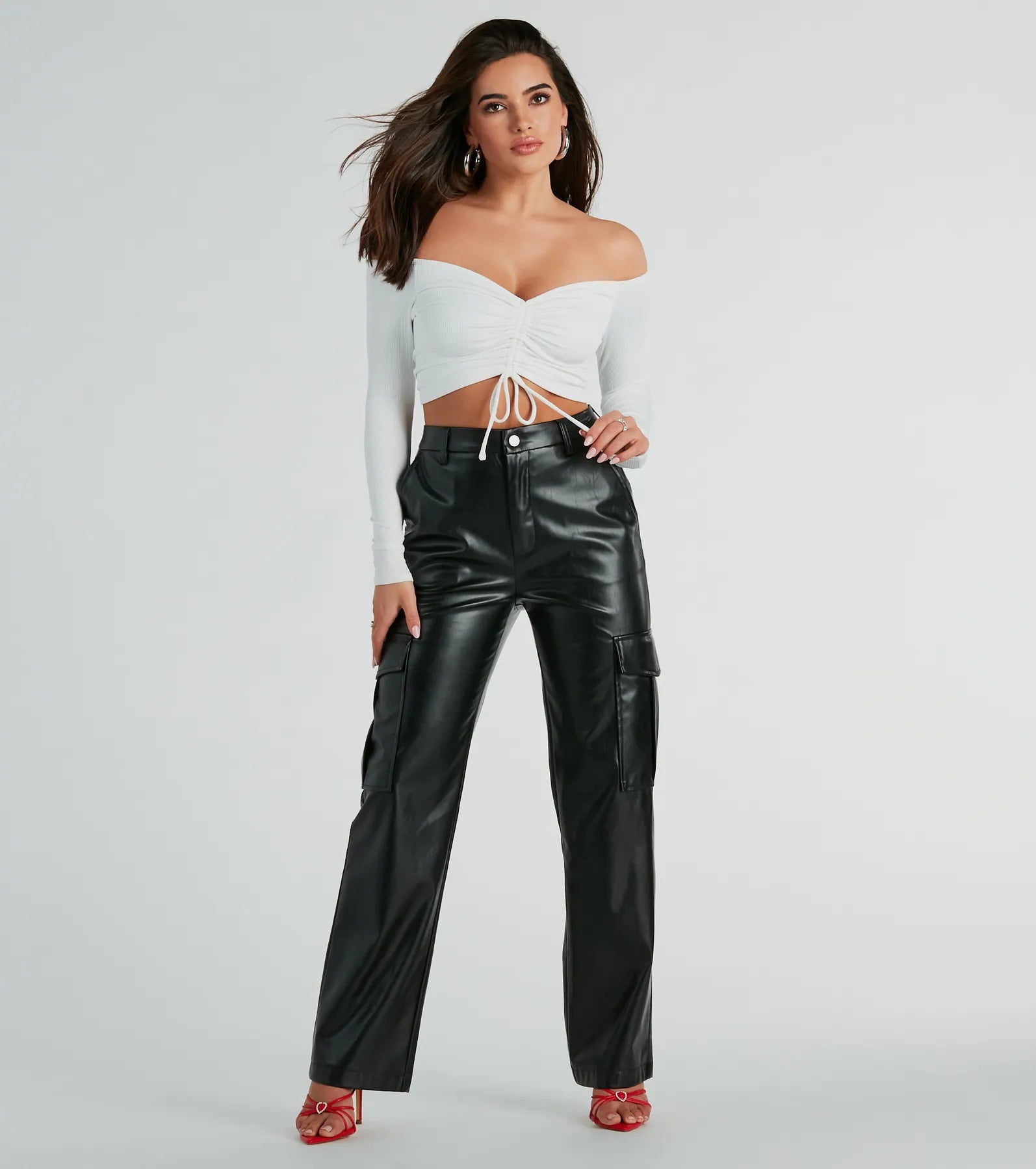 Nothing Sweeter Off-The-Shoulder Crop Top - Image 2