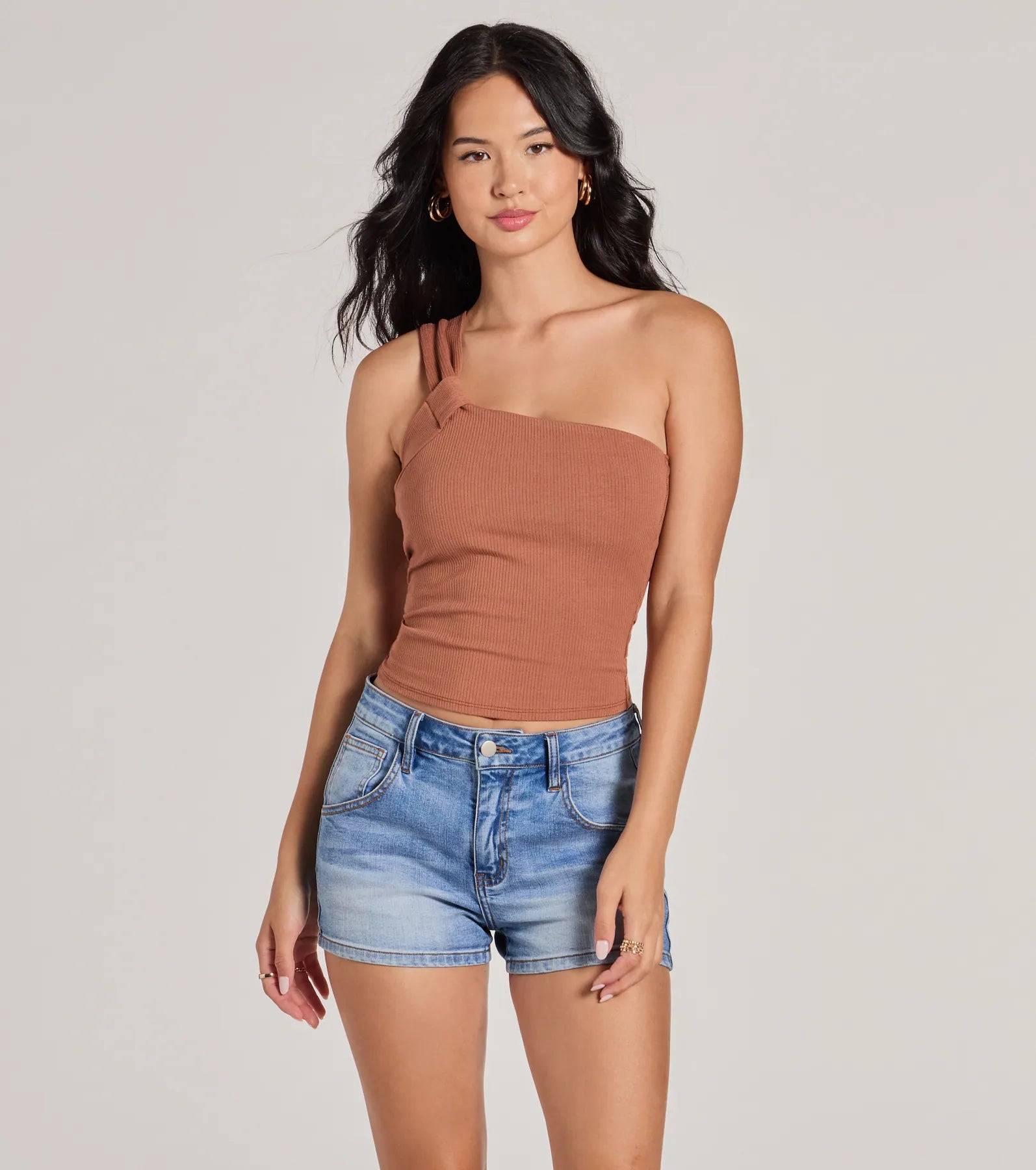 Cutely Charming One-Shoulder Crop Top - Image 5