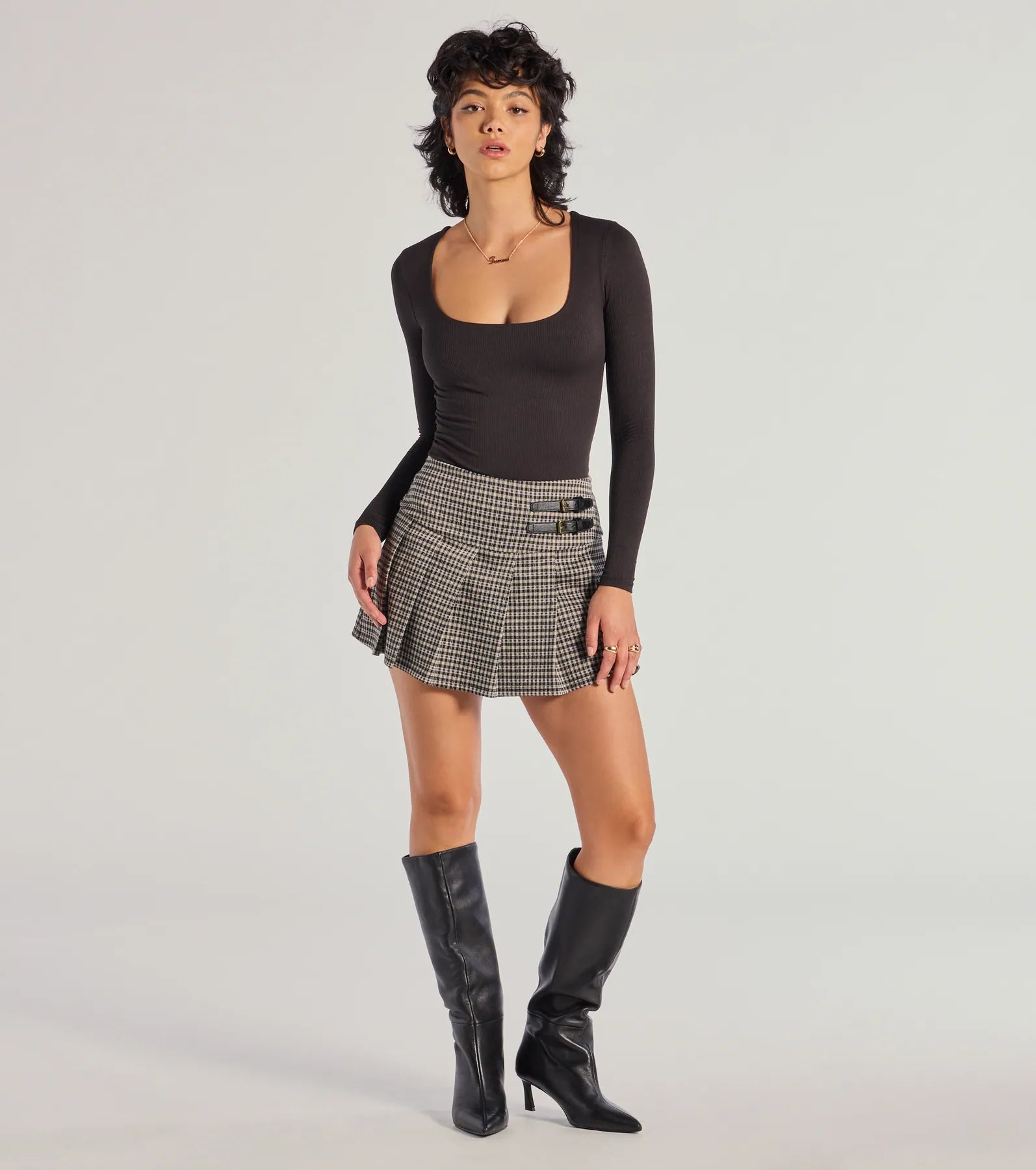 Sleek Appeal Ribbed Knit Long Sleeve Bodysuit - Image 8
