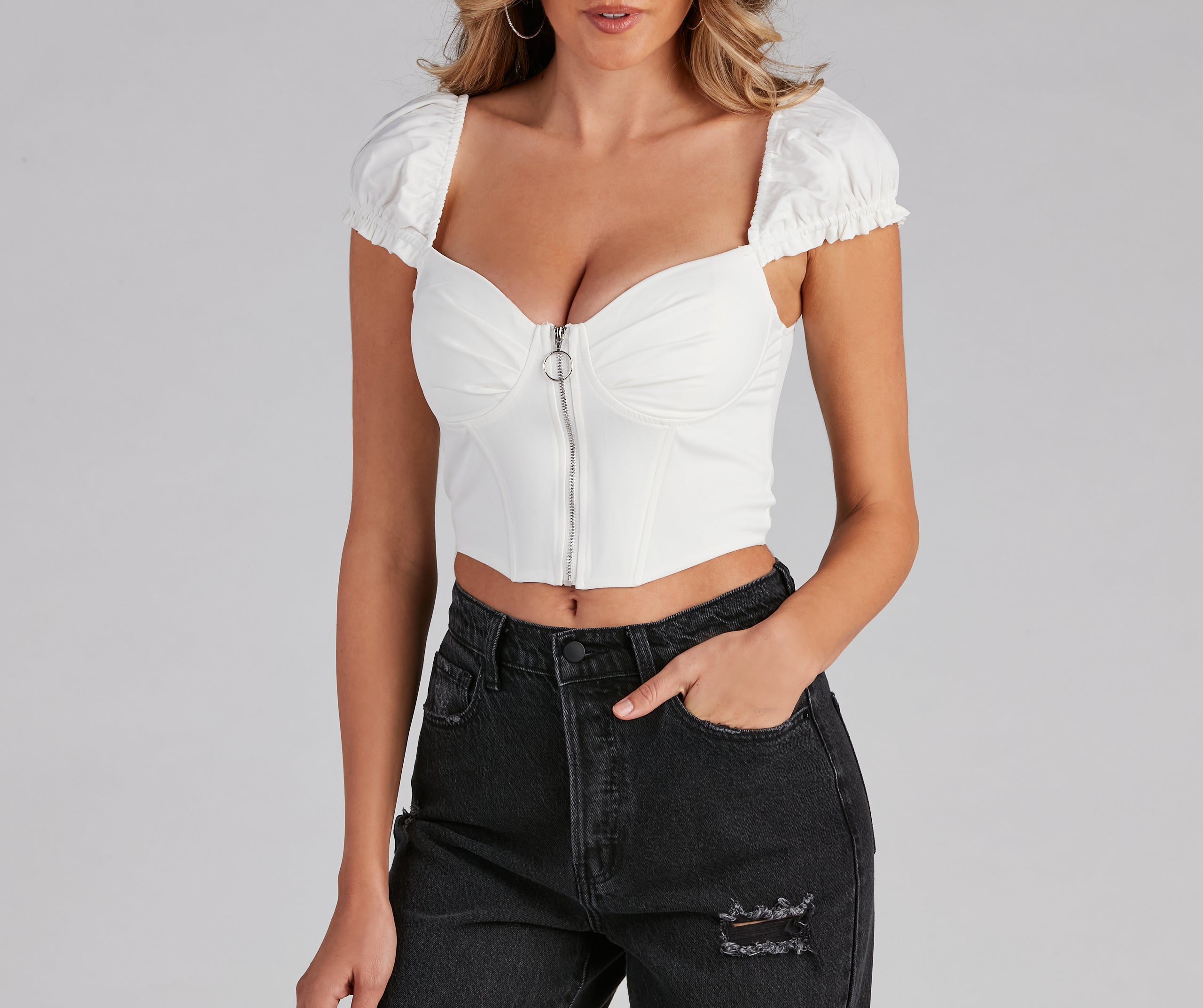 Sweet Vibes Corset Crop Top - Image 3