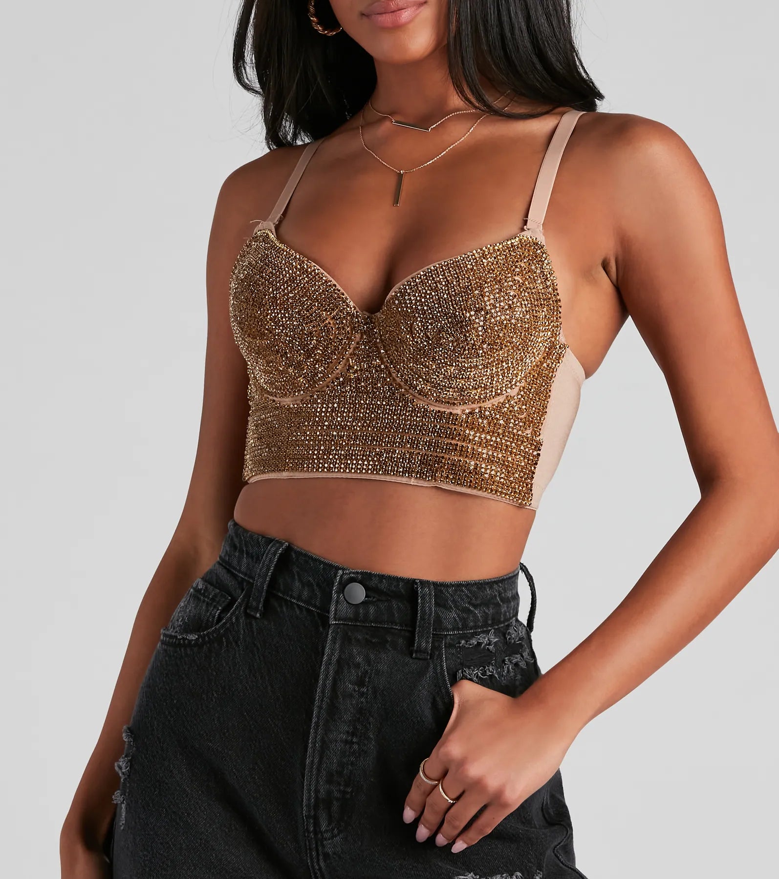 Dazzling Glow Embellished Bustier - Image 4