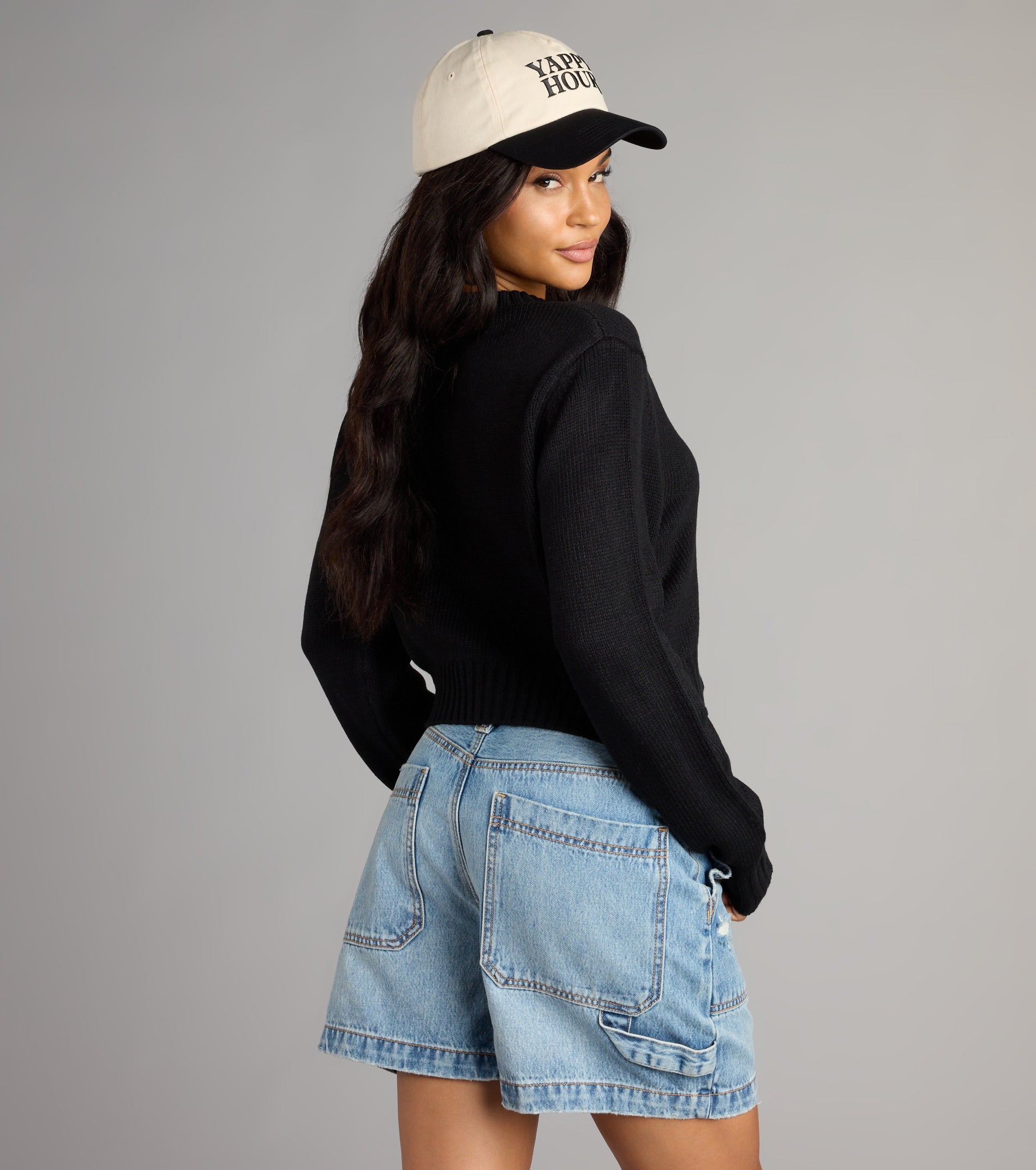 Falling For Layers Crop Knit Sweater - Image 2