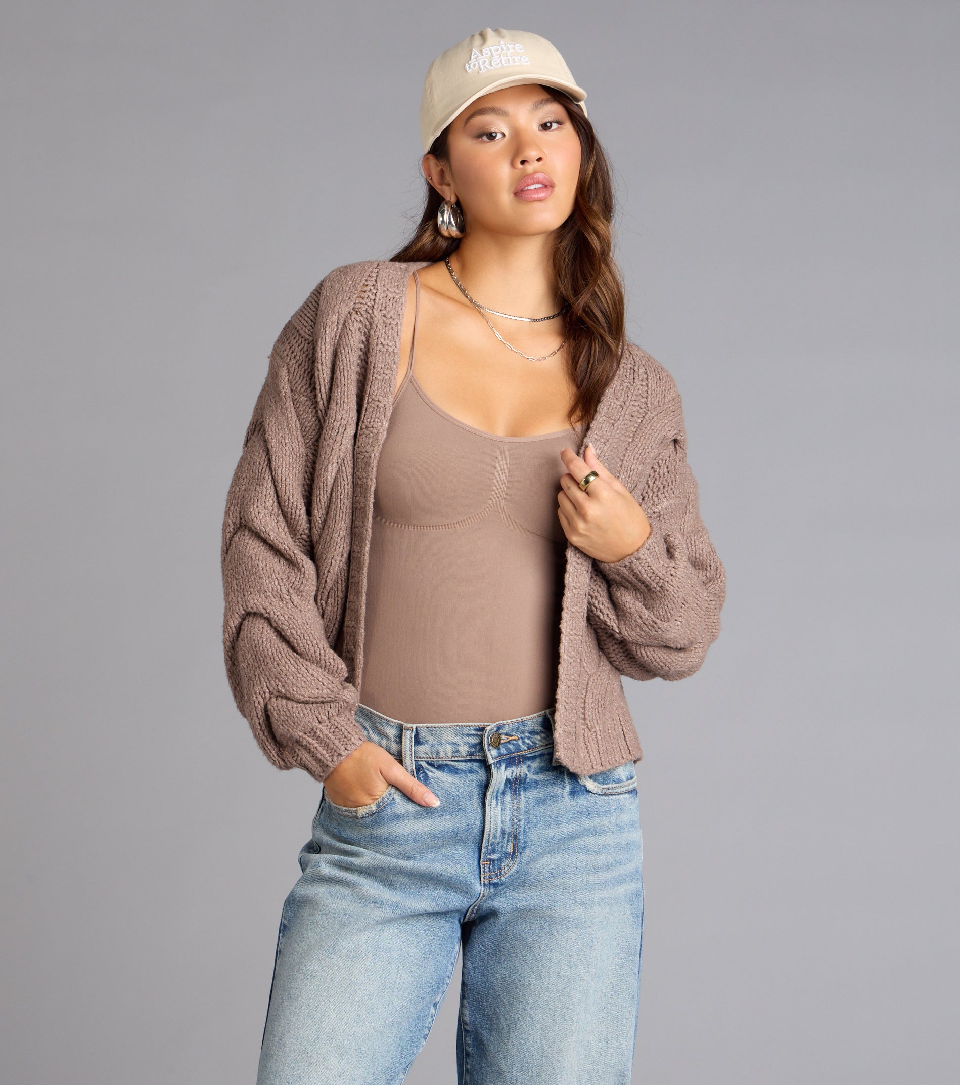 Cozy Up Cable Knit Cardigan - Image 8