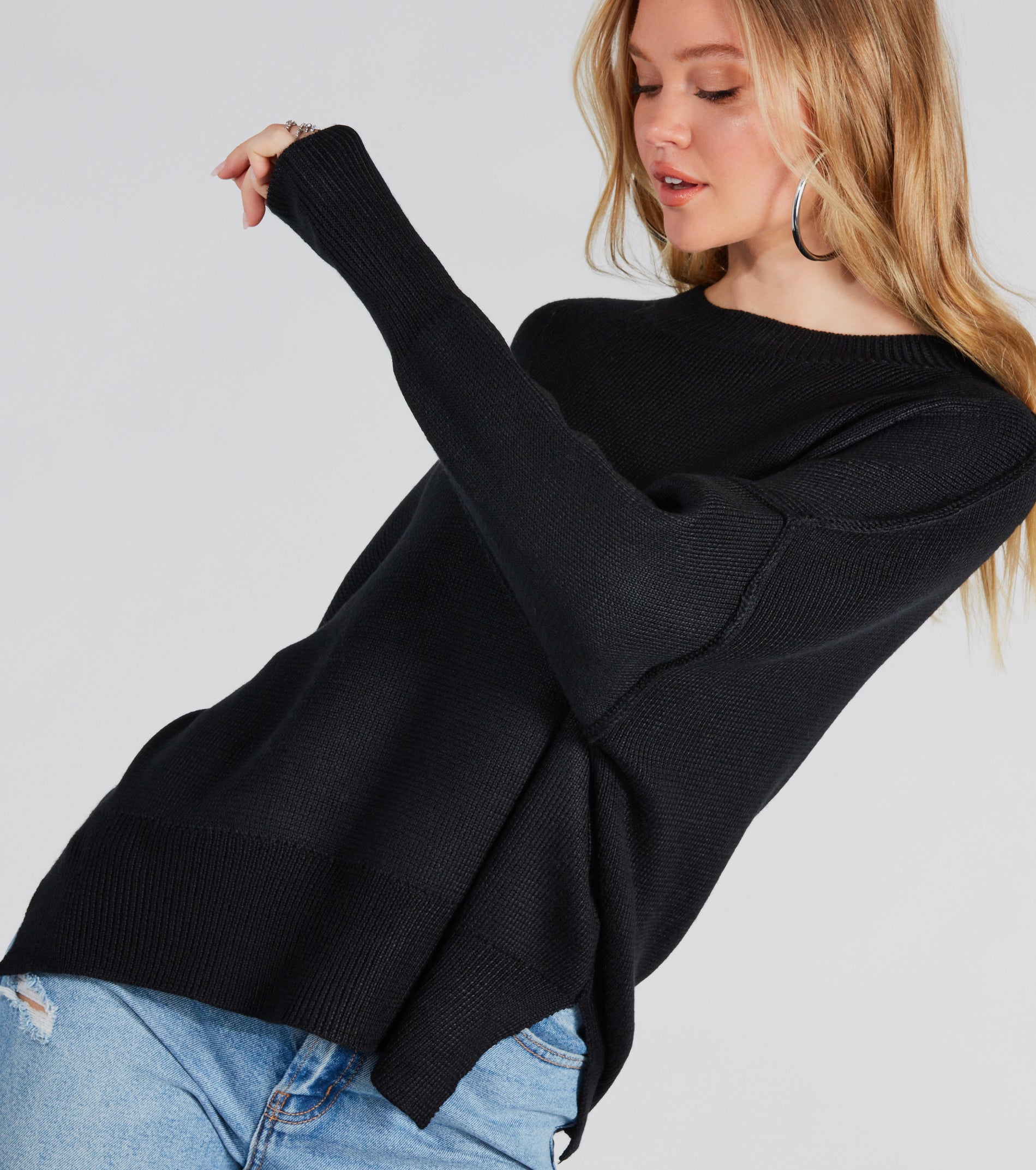 Good Vibes Oversized Pullover Sweater - Image 7