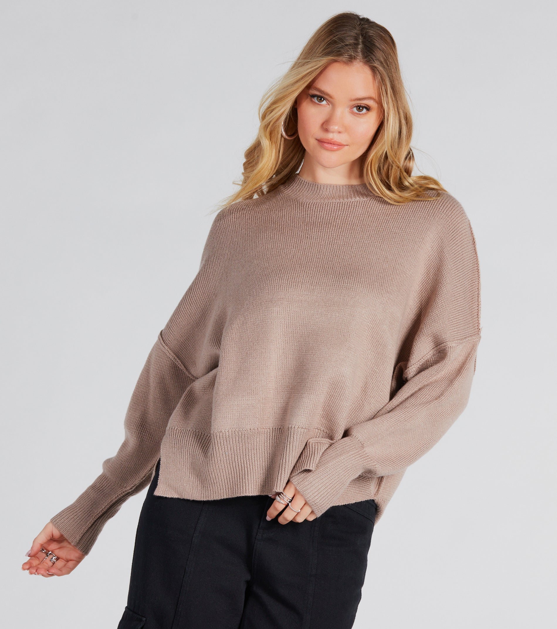 Good Vibes Oversized Pullover Sweater - Image 4