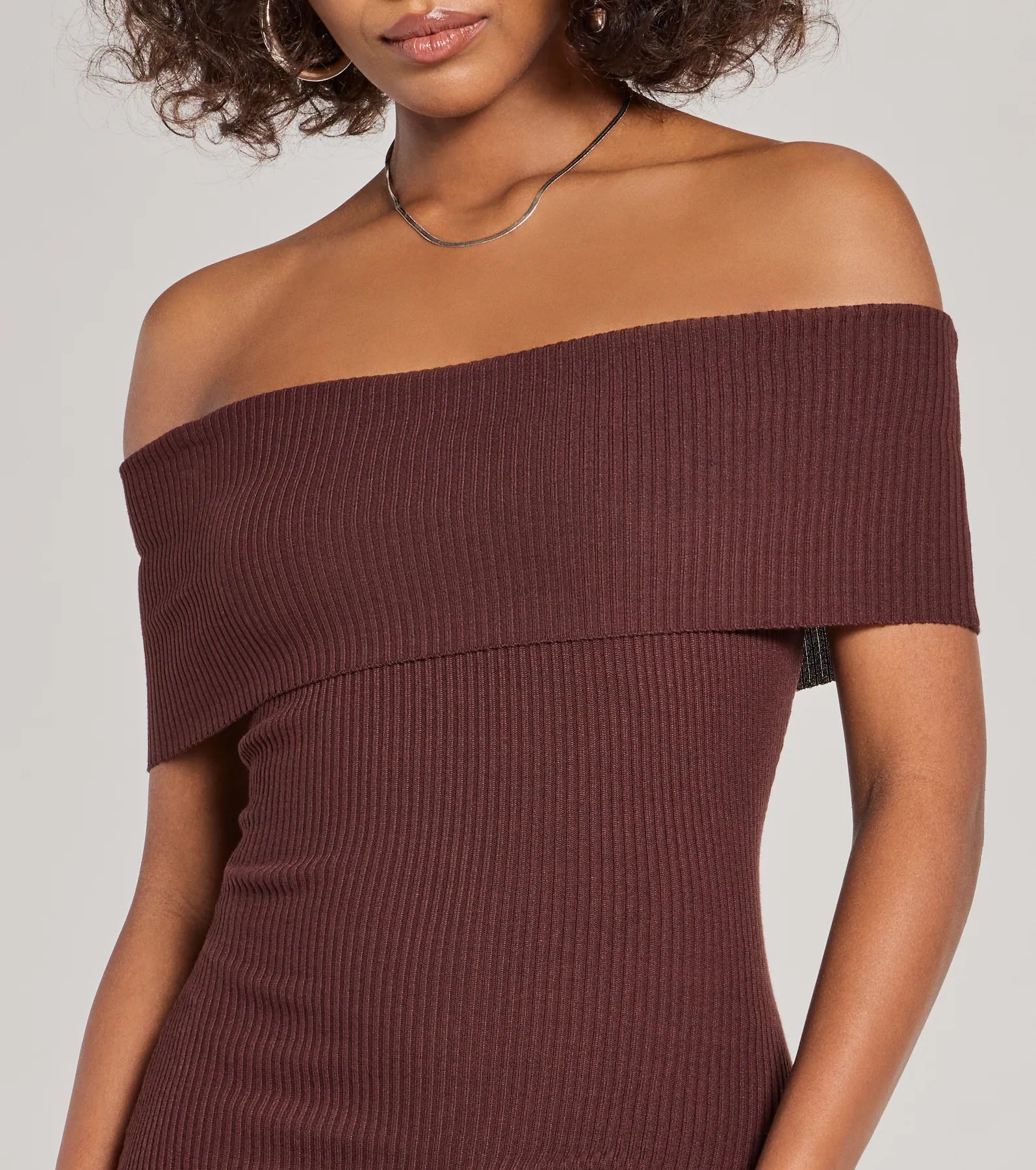 Raise The Bar Ribbed Knit High Slit Midi Dress - Image 3