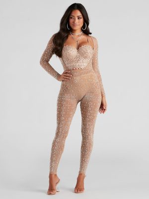 Iridescent Stunner Embellished Catsuit