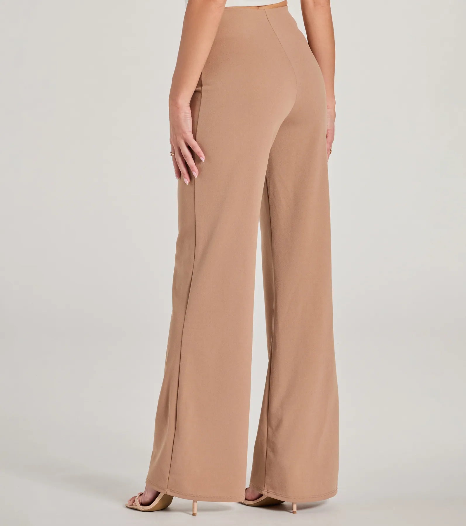 Stylish Impression High Rise Straight Leg Trouser Pants - Image 2