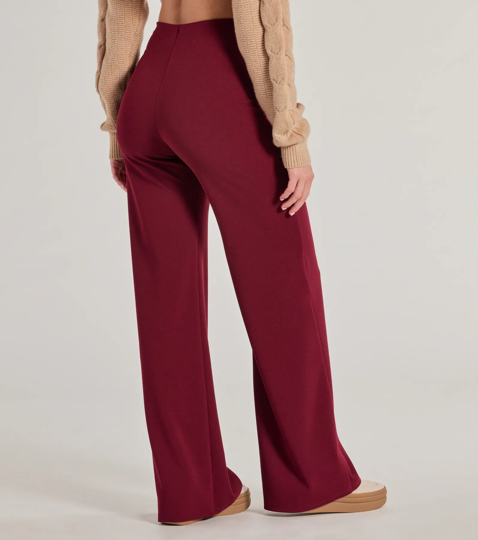 Stylish Impression High Rise Straight Leg Trouser Pants - Image 6