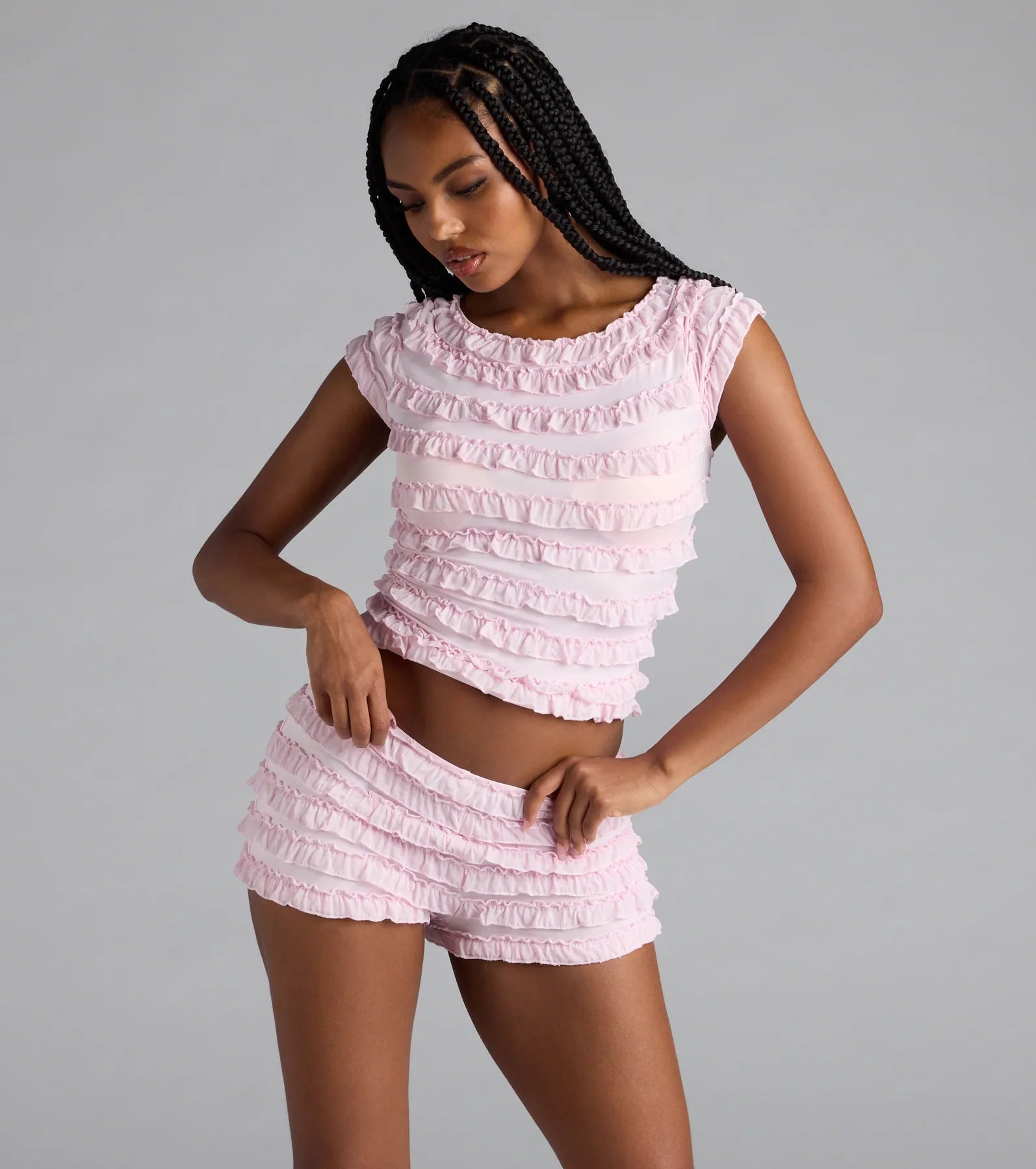 Summer Spice Low-Rise Ruffle Hot Shorts - Image 4