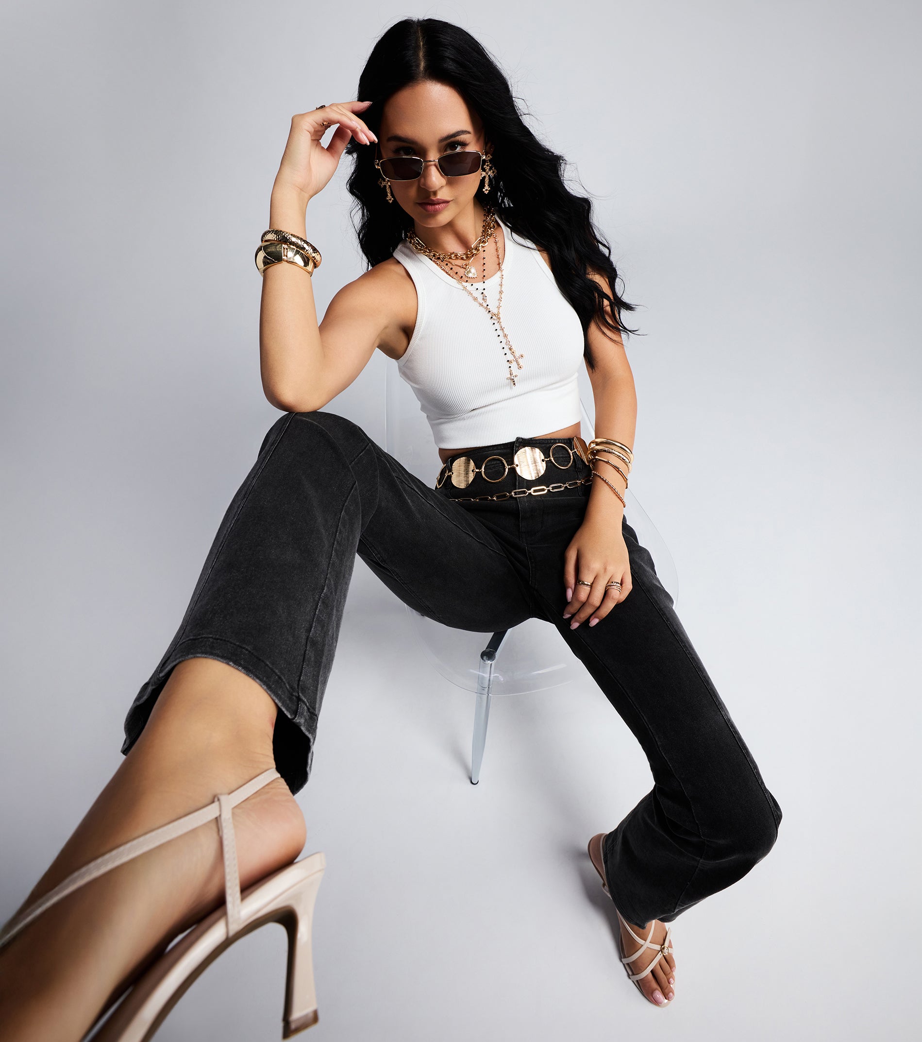 Wild Star Cheetah Mid-Rise Denim Jeans - Image 2