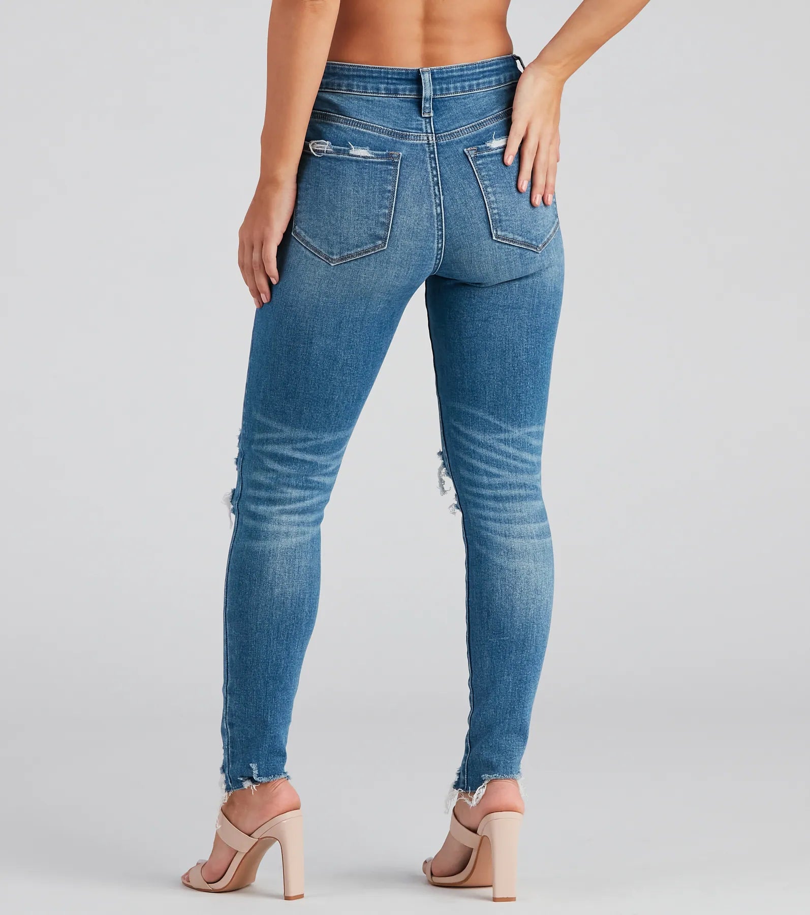 Harper Mid Rise Skinny Jeans By Windsor Denim - Image 2
