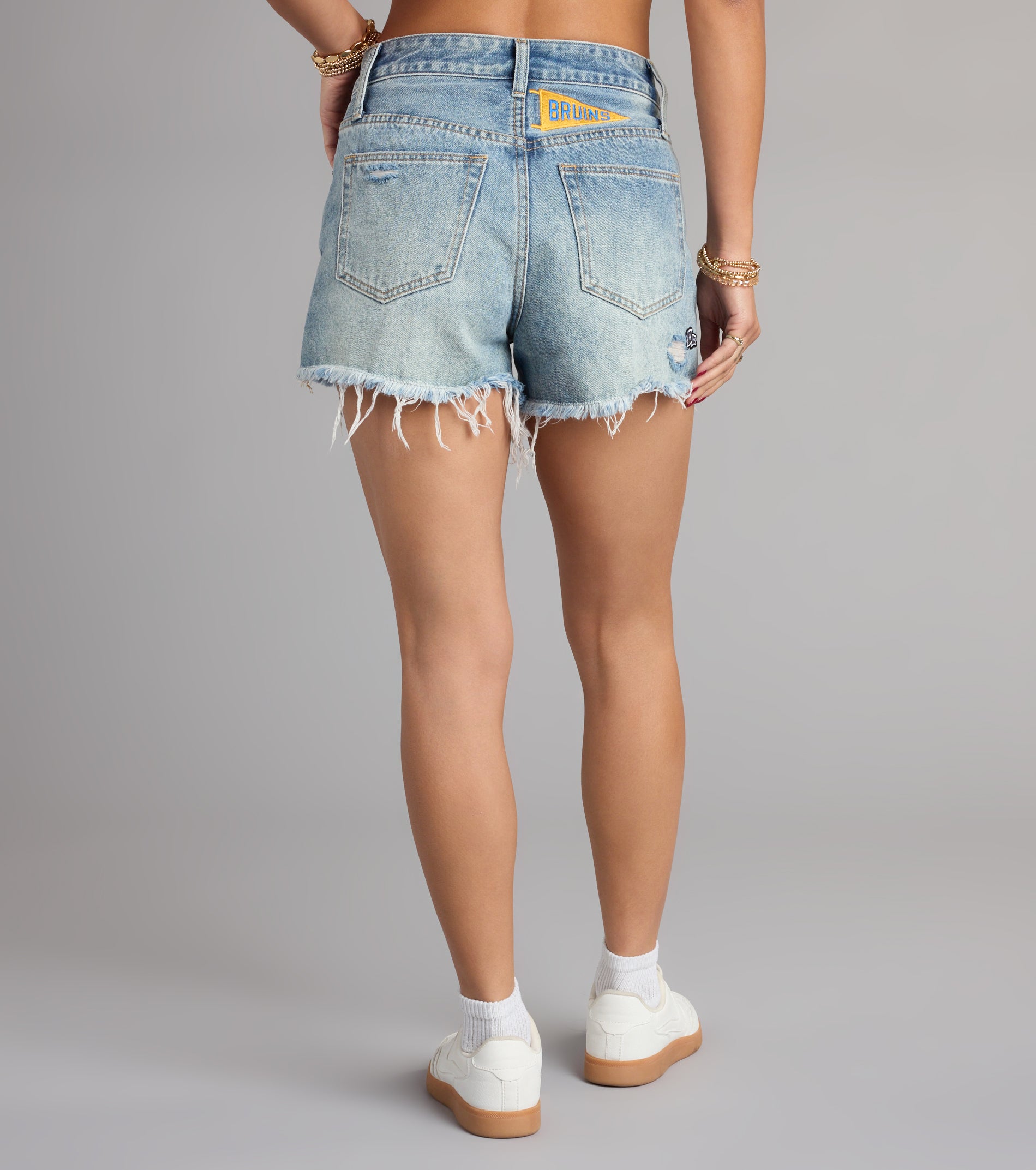 Bruin® Crush UCLA® College Patch Denim Shorts - Image 3
