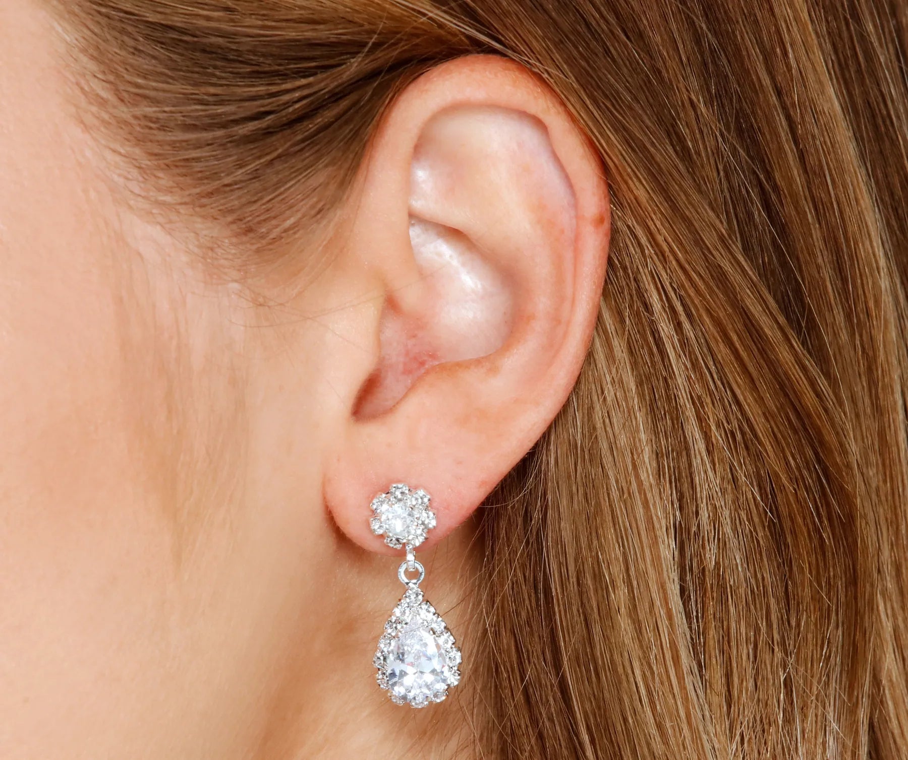 Endless Glam Rhinestone Collar And Earrings Set - Image 2