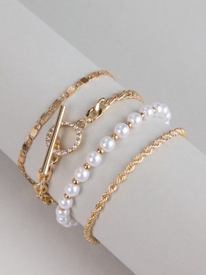 Luxe Shine Four-Piece Bracelet Set