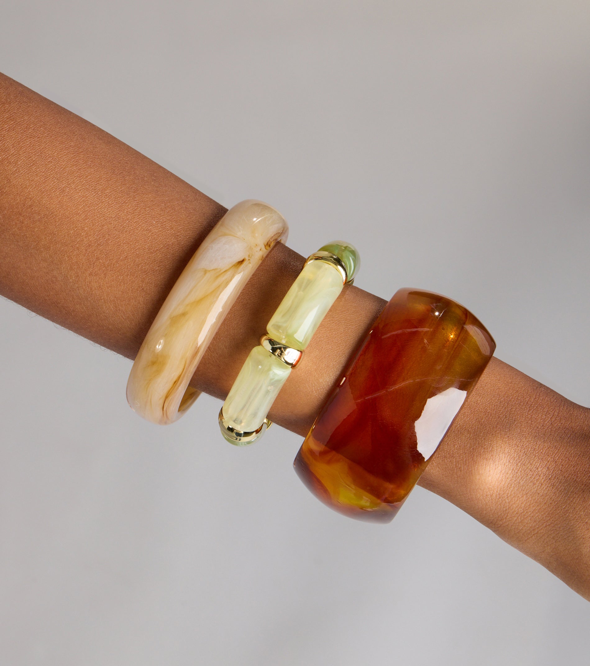 Bold Accents Resin Bangle Bracelet - Image 2