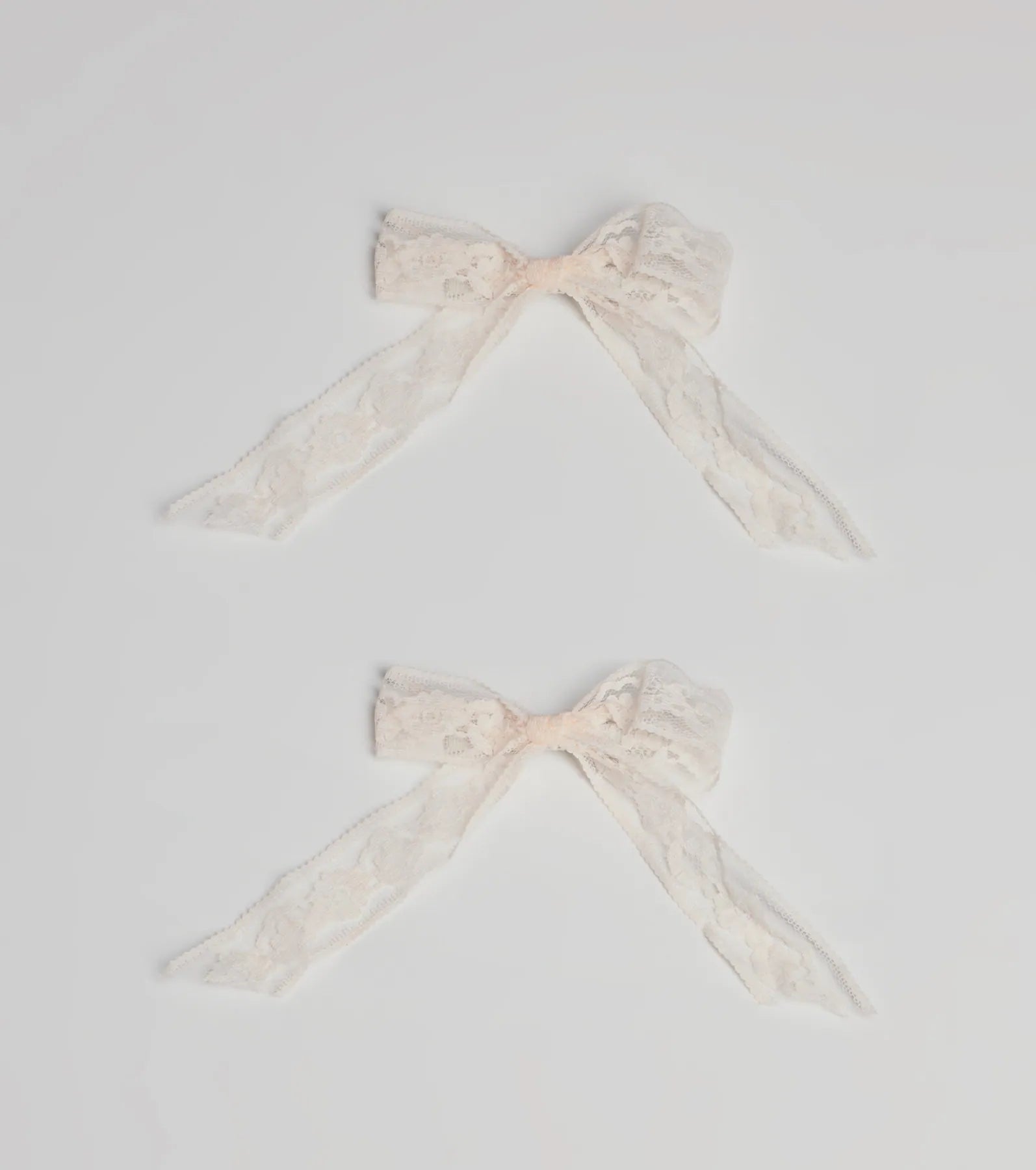 Coveted Charm Floral Lace Hair Bow Clip Set - Image 3