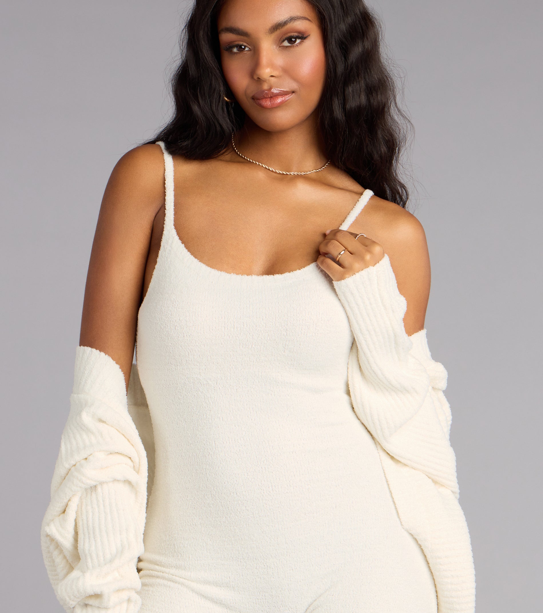 Cuddle Up Chenille Knit Romper - Image 4