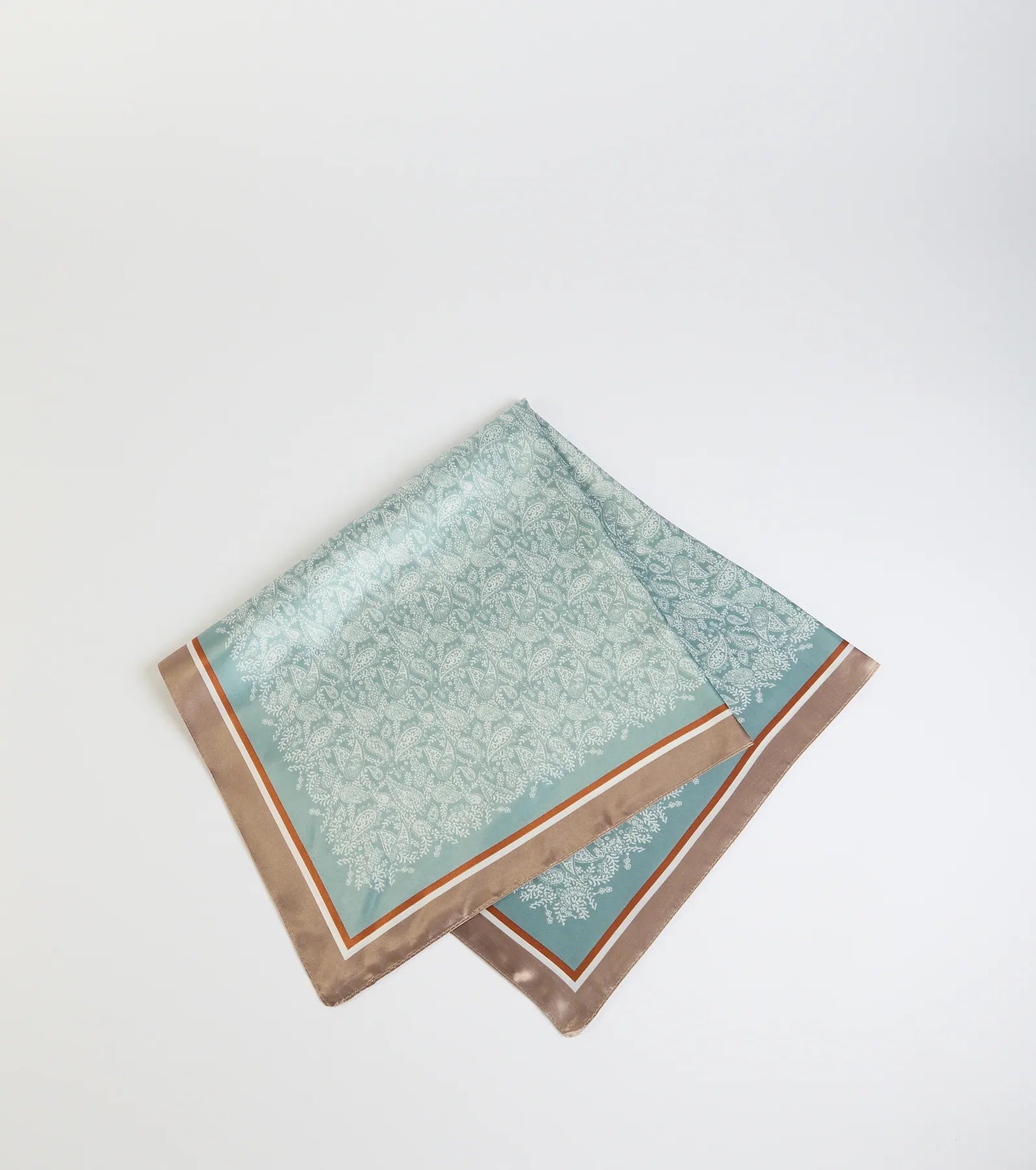 Chic And Breezy Paisley Satin Scarf - Image 4