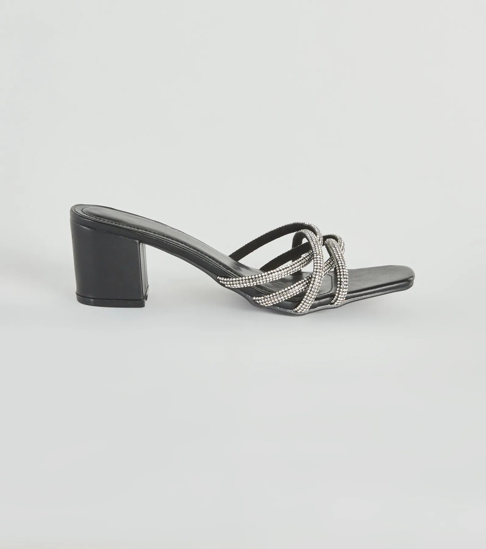 Time To Sparkle Rhinestone Low-Heel Mules - Image 2